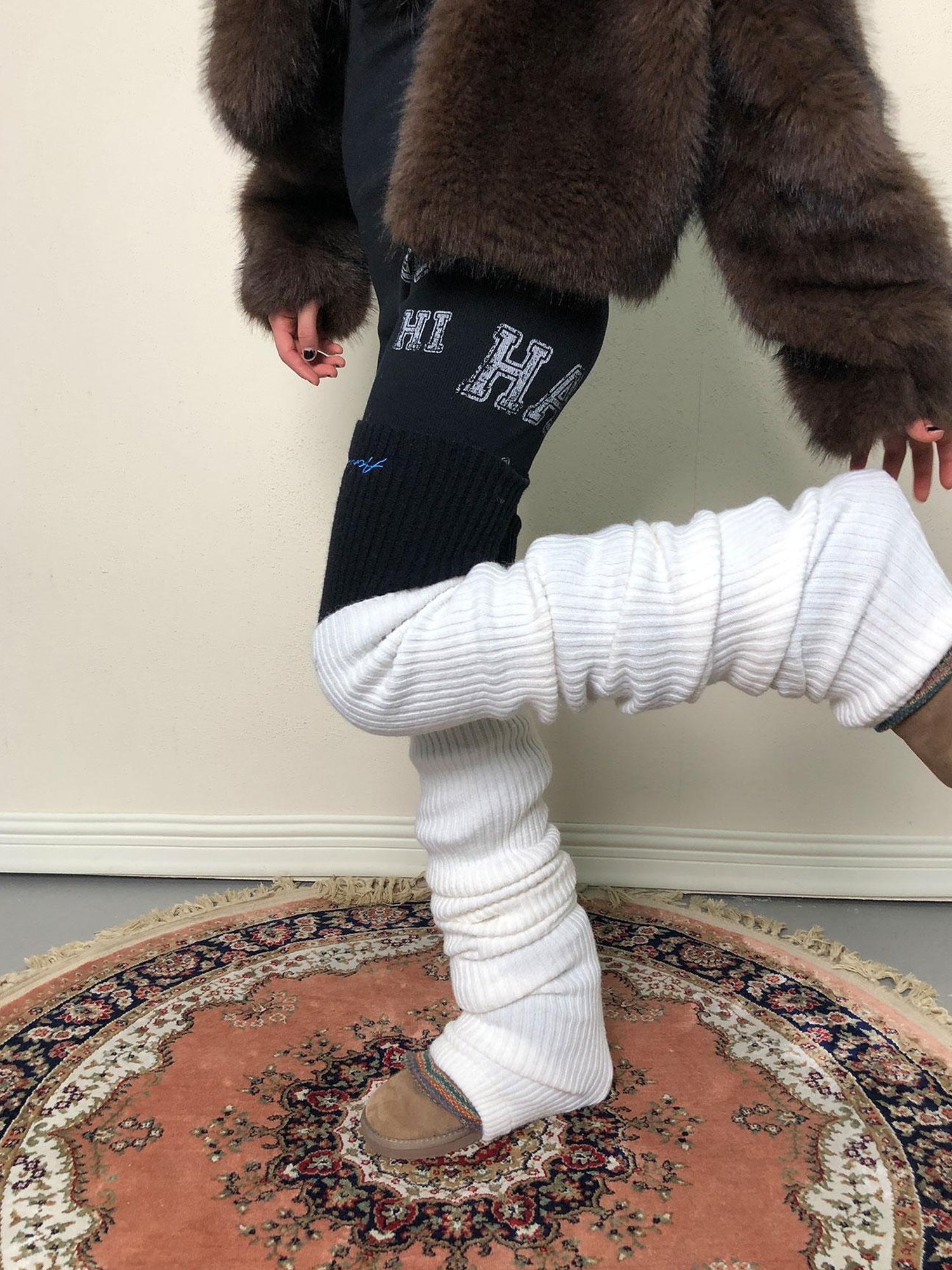 Achihara Tatacs Leg Warmers Spring Knit Leggings Thermal Socks