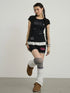 Time Bandage Floral Trim Tee