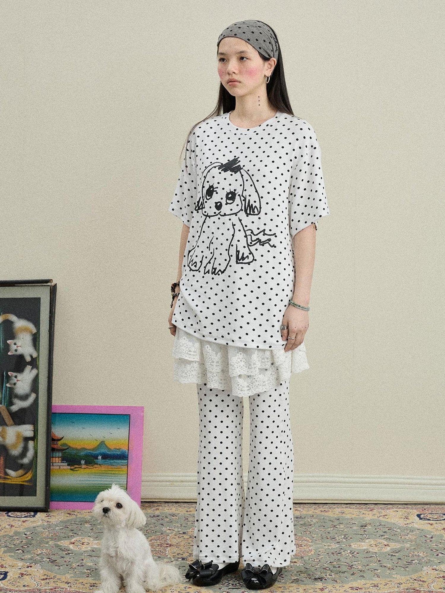 Achihara Toee Flared Knit Pants