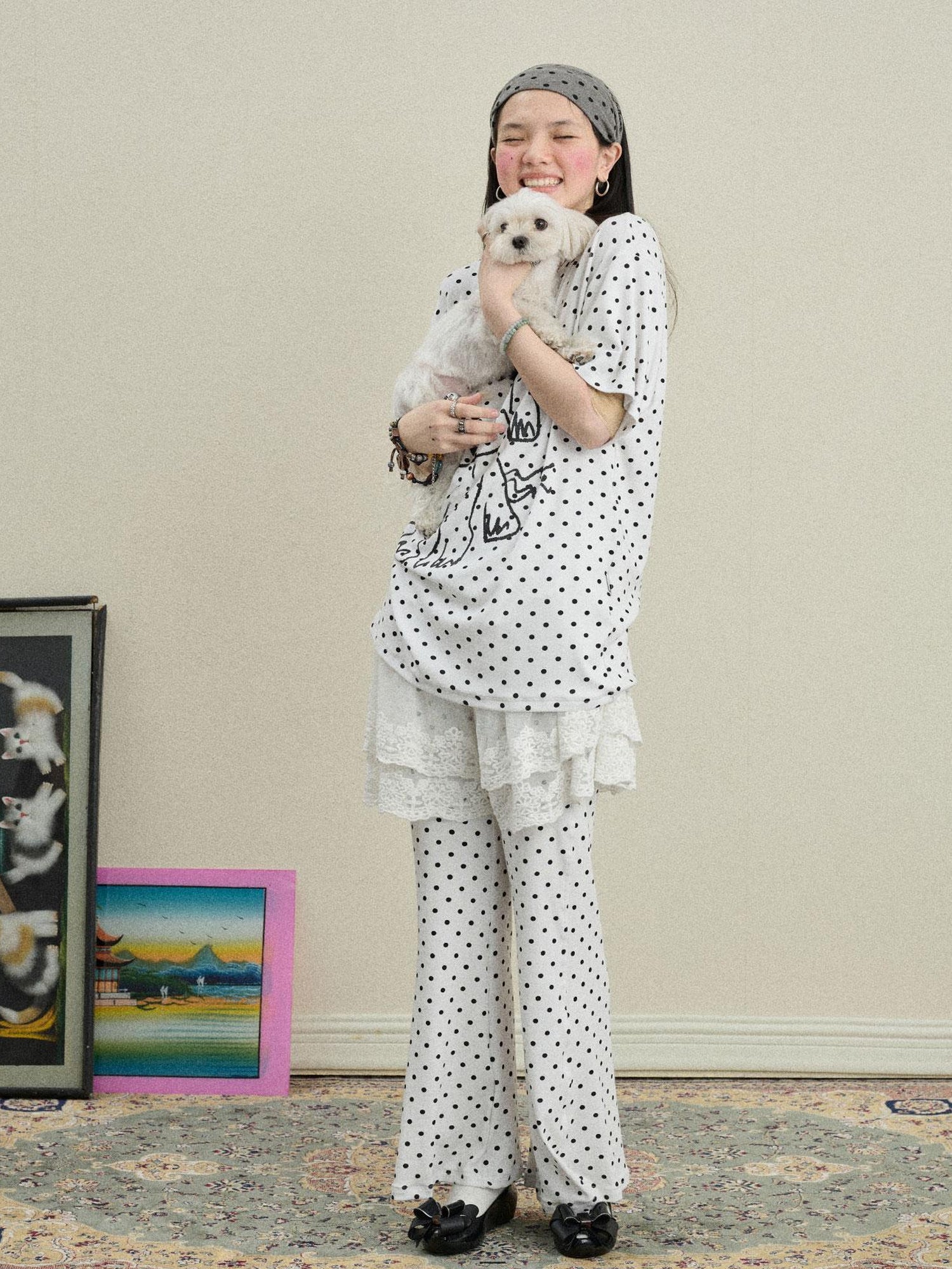 Achihara Toee Flared Knit Pants
