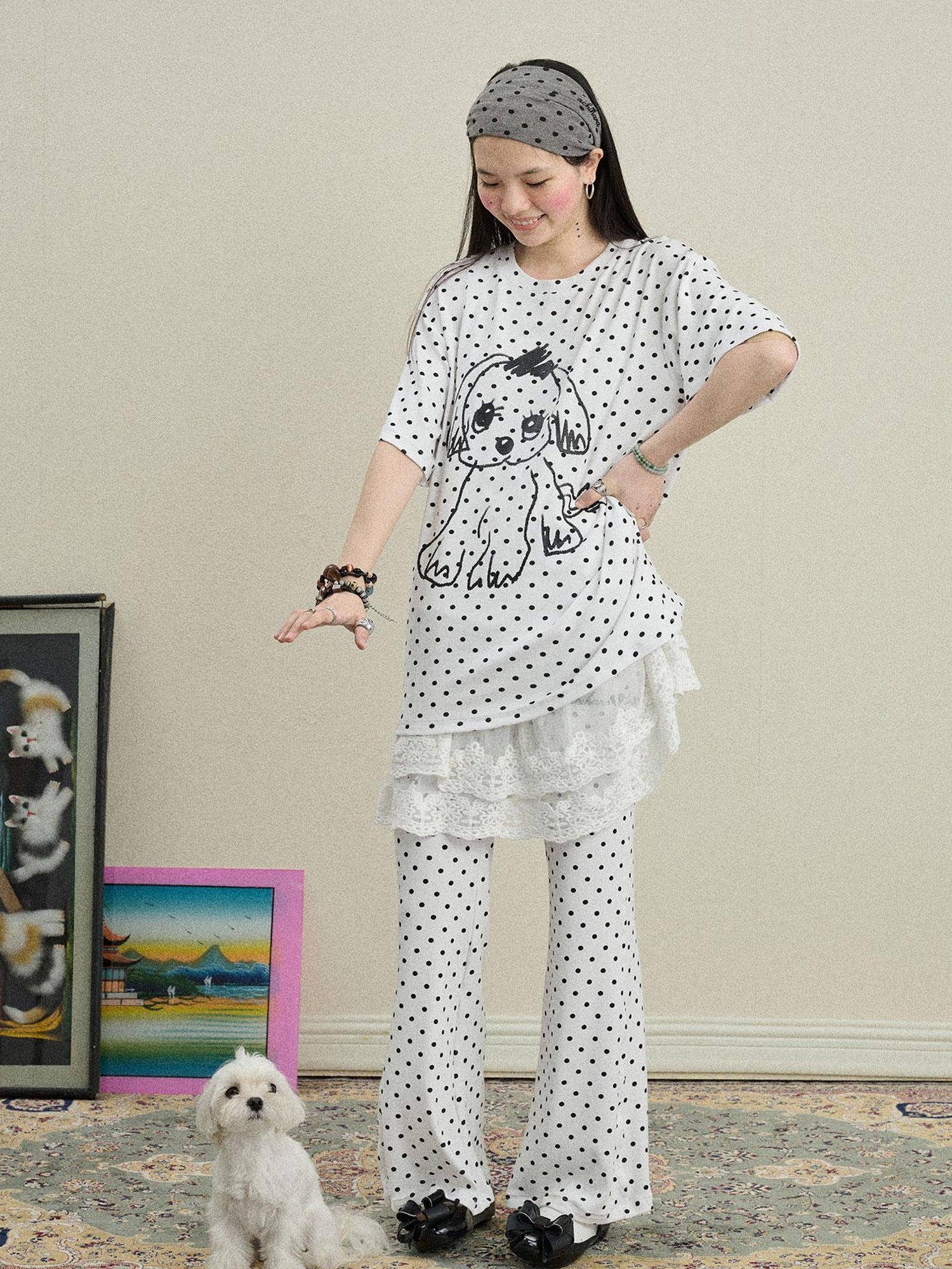Achihara Toee Flared Knit Pants