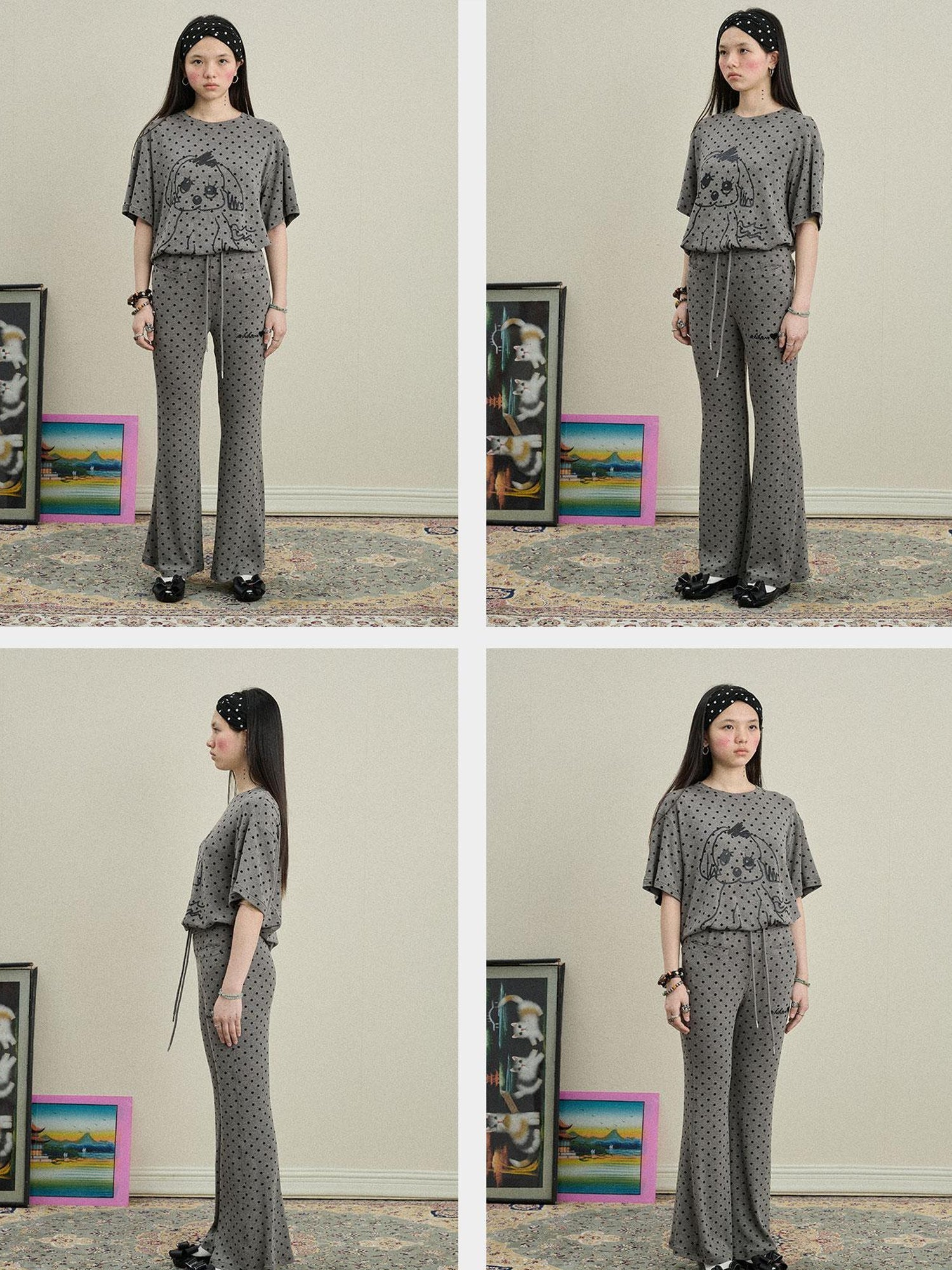 Achihara Toee Flared Knit Pants