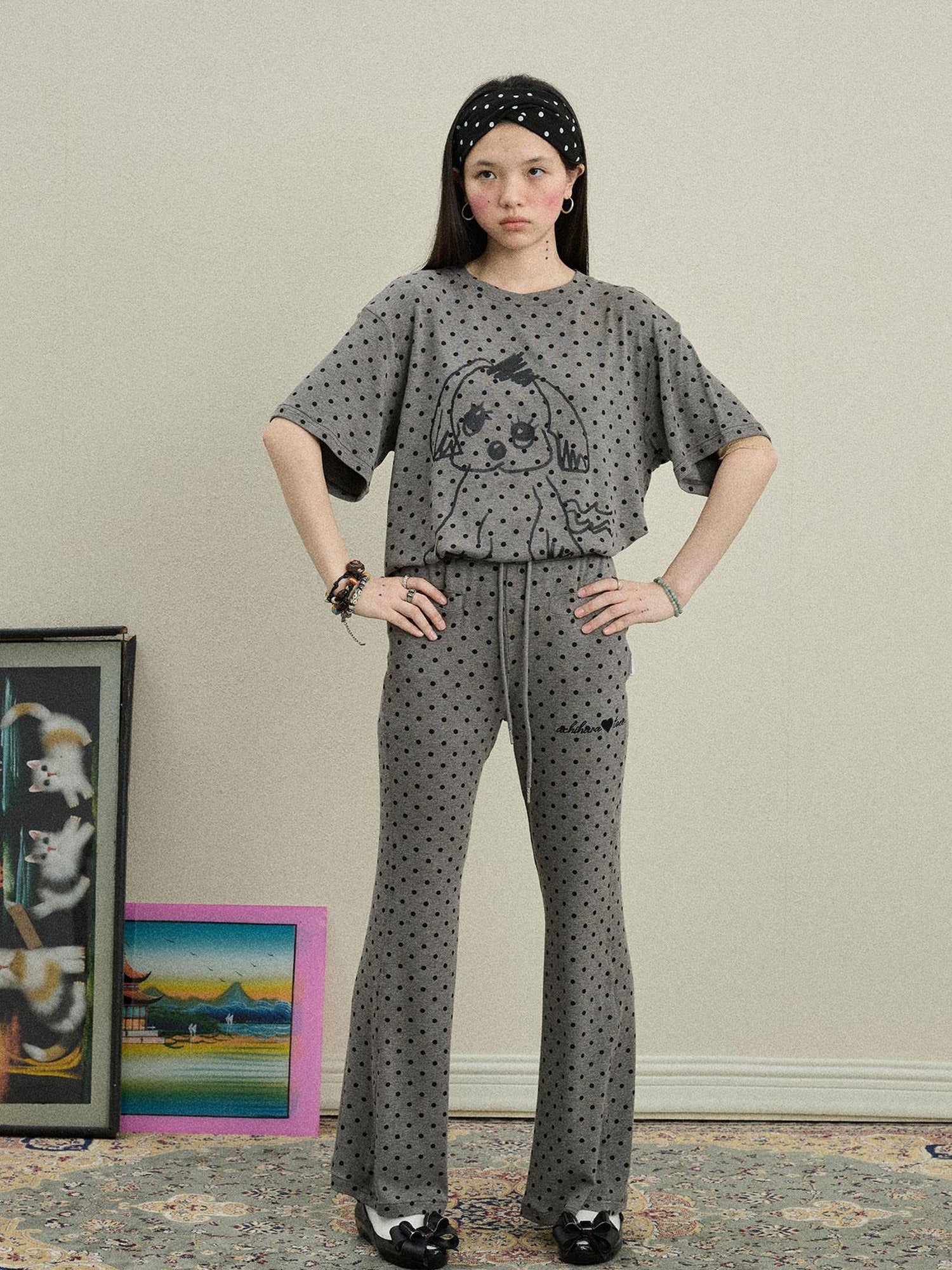 Achihara Toee Flared Knit Pants