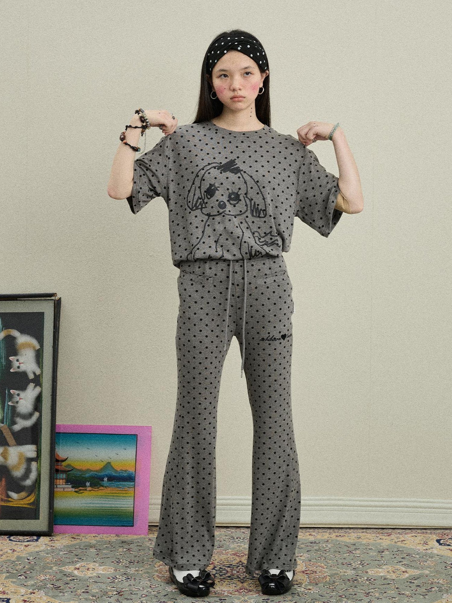 Achihara Toee Flared Knit Pants