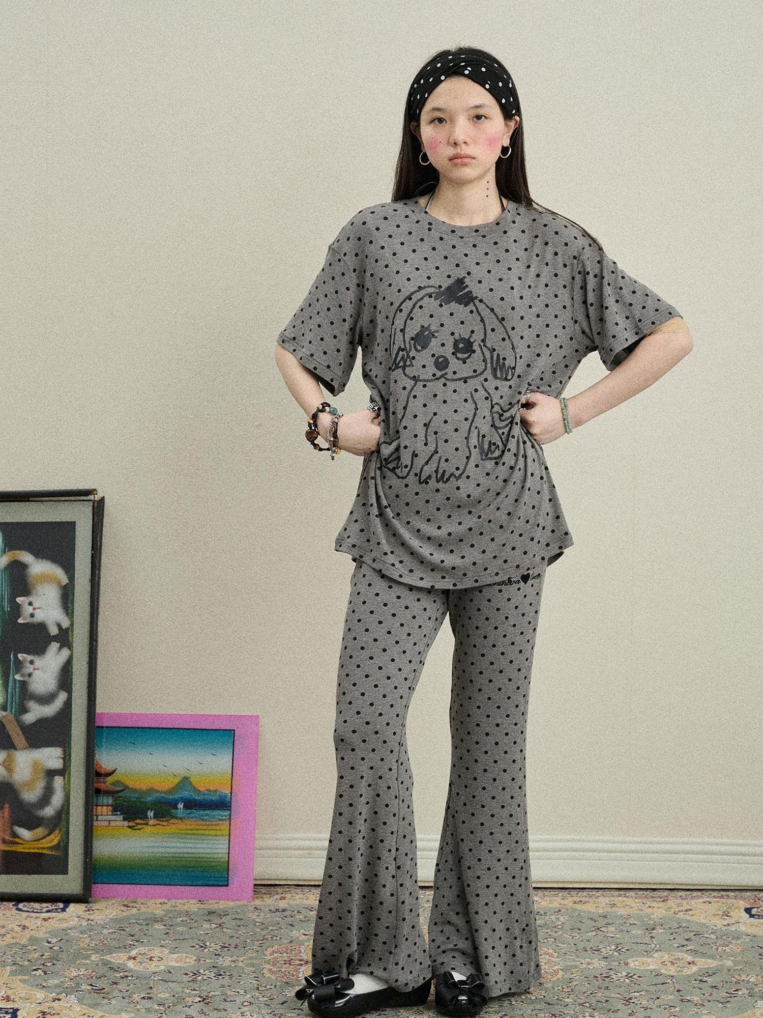 Achihara Toee Flared Knit Pants