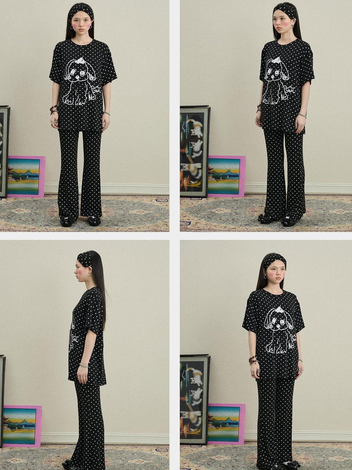 Achihara Toee Flared Knit Pants