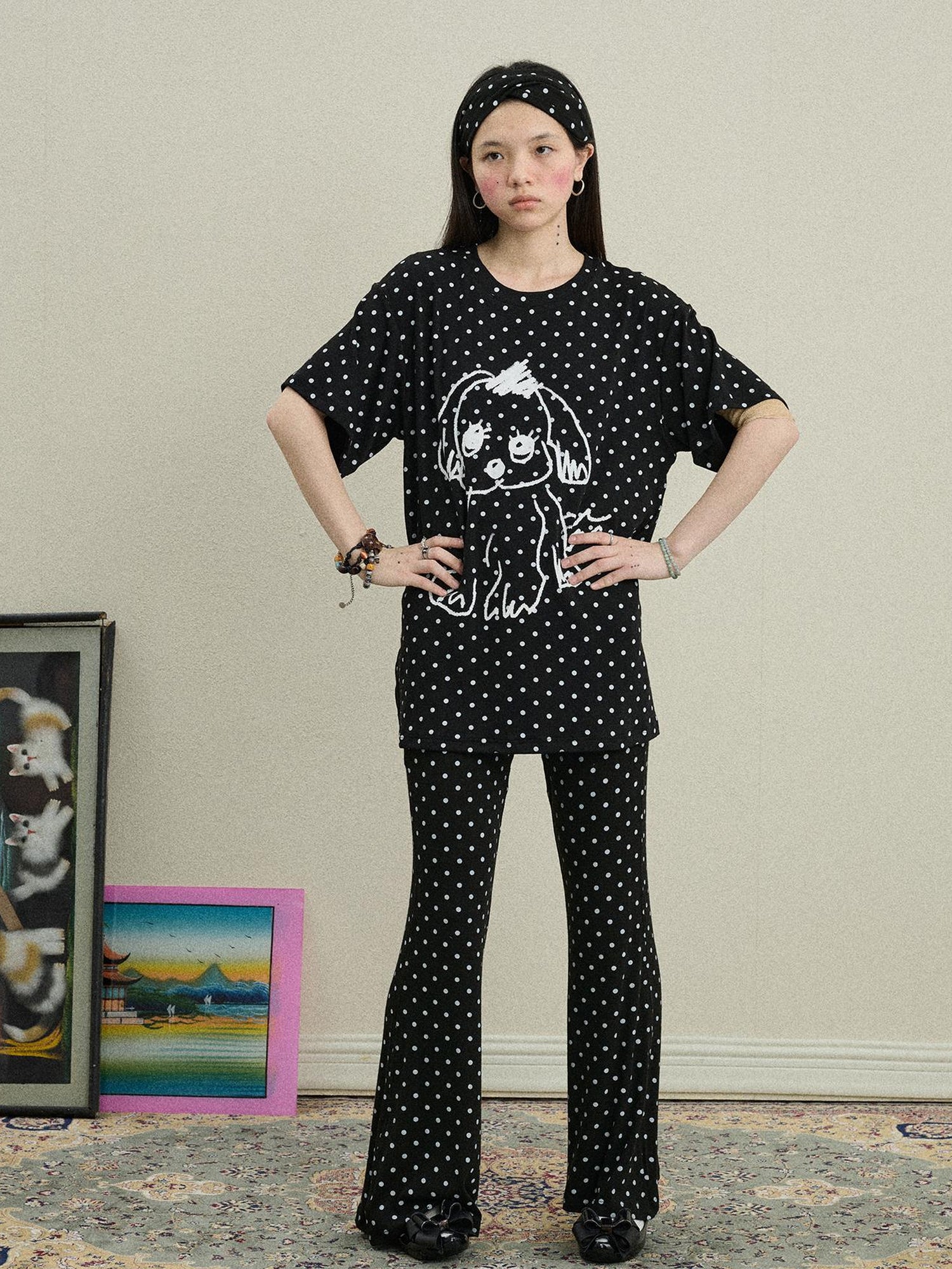 Achihara Toee Flared Knit Pants