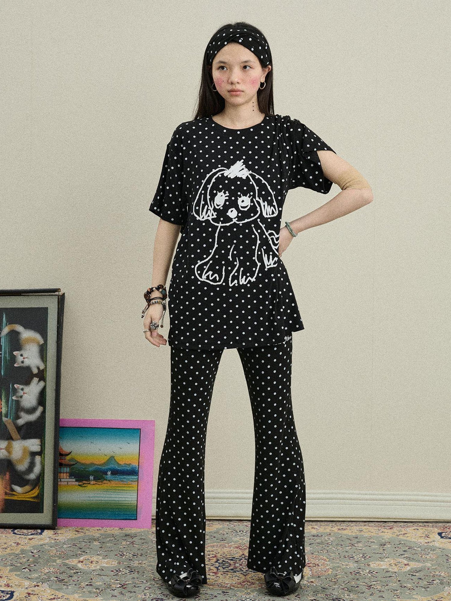 Achihara Toee Flared Knit Pants