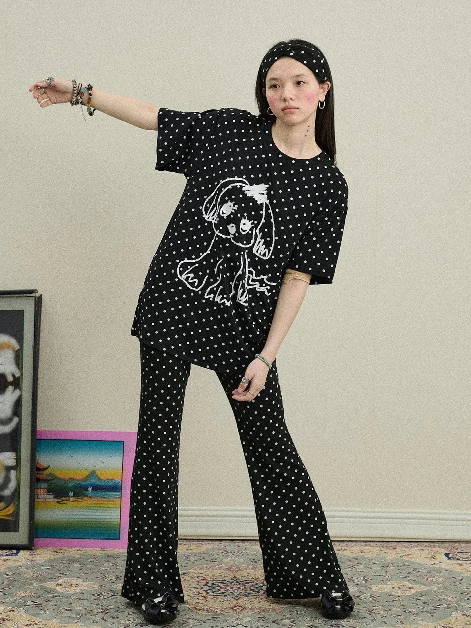 Toee Flared Knit Pants