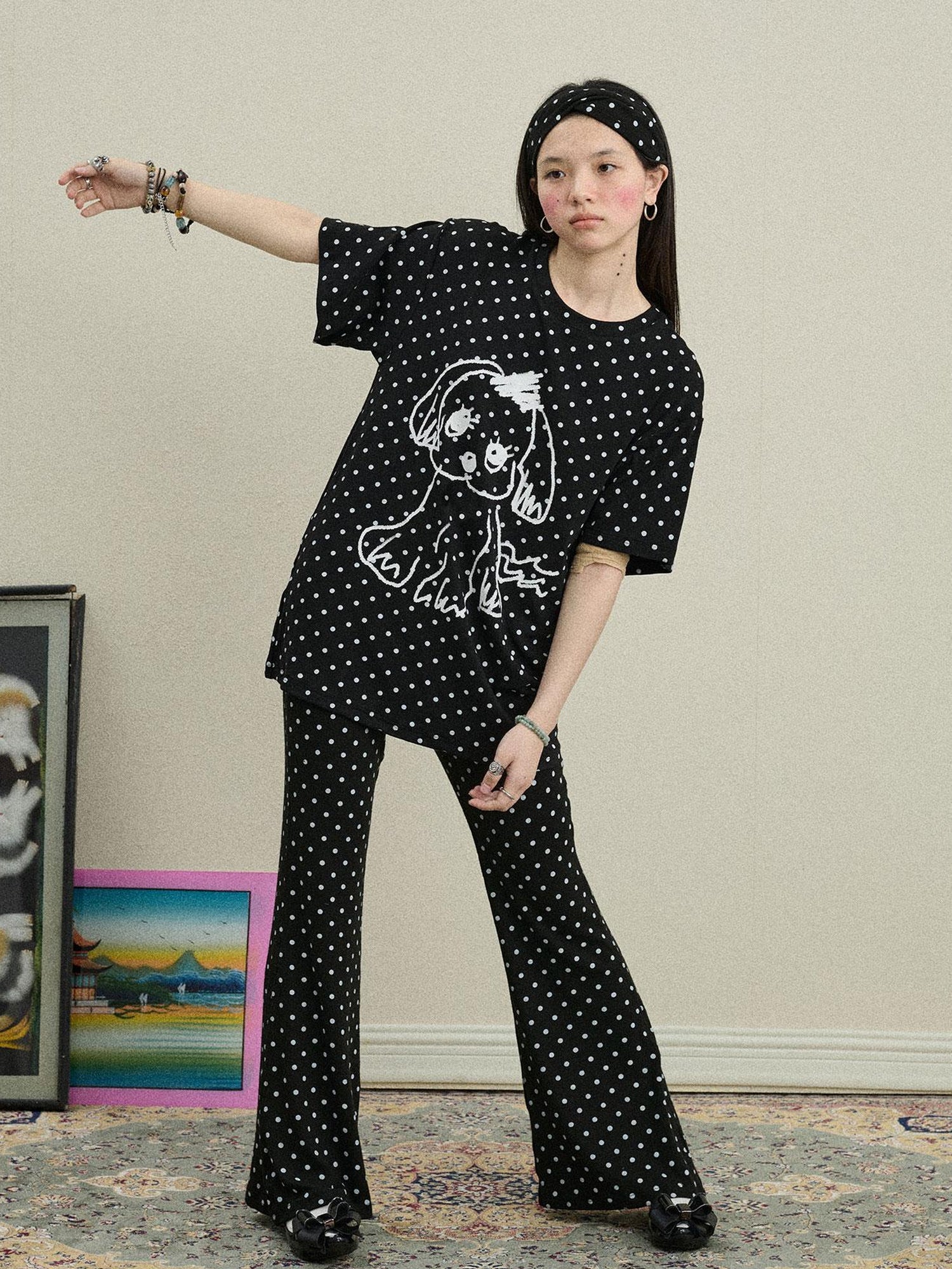 Achihara Toee Flared Knit Pants