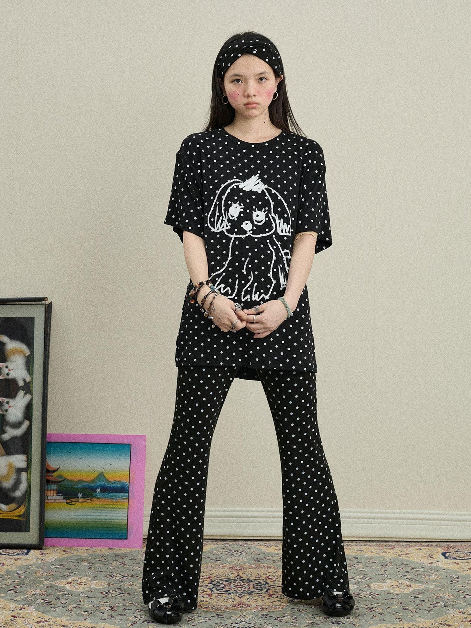 Achihara Toee Flared Knit Pants
