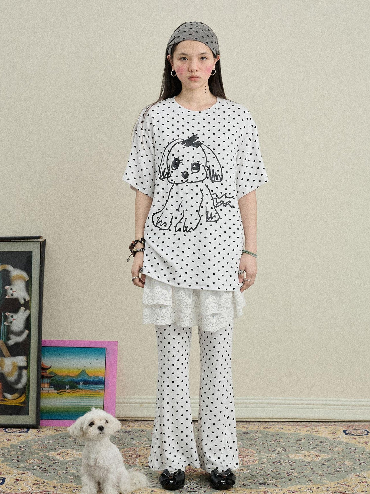 Achihara Toee Flared Knit Pants
