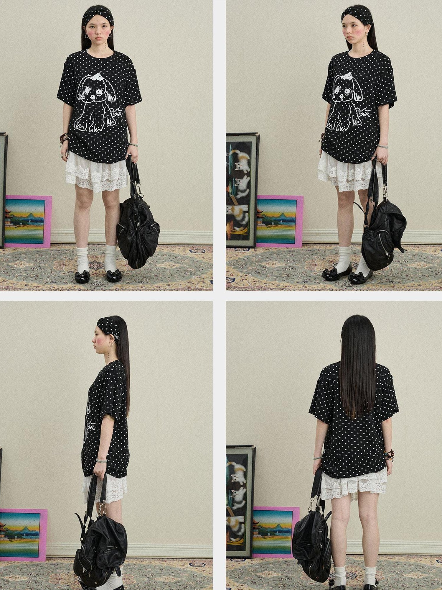 Achihara Toee Graphic Print Relaxed Fit Knit T Shirt
