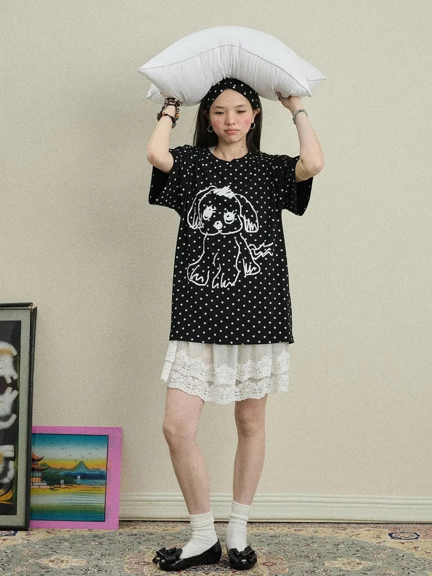 Toee Graphic Print Relaxed Fit Knit T Shirt