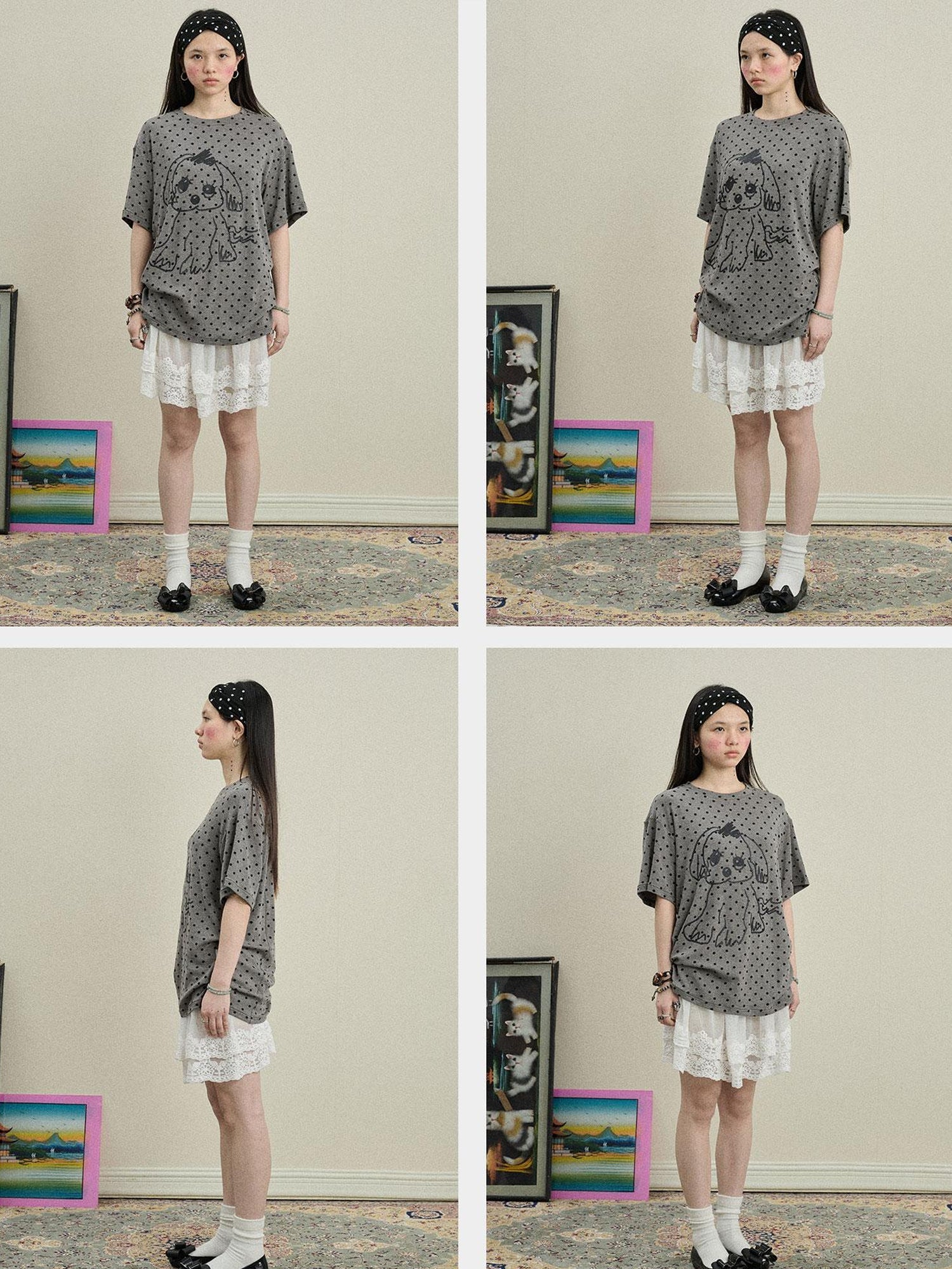Achihara Toee Graphic Print Relaxed Fit Knit T Shirt