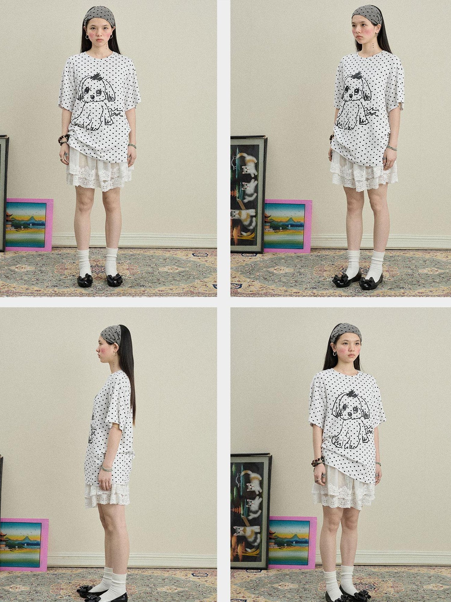 Achihara Toee Graphic Print Relaxed Fit Knit T Shirt
