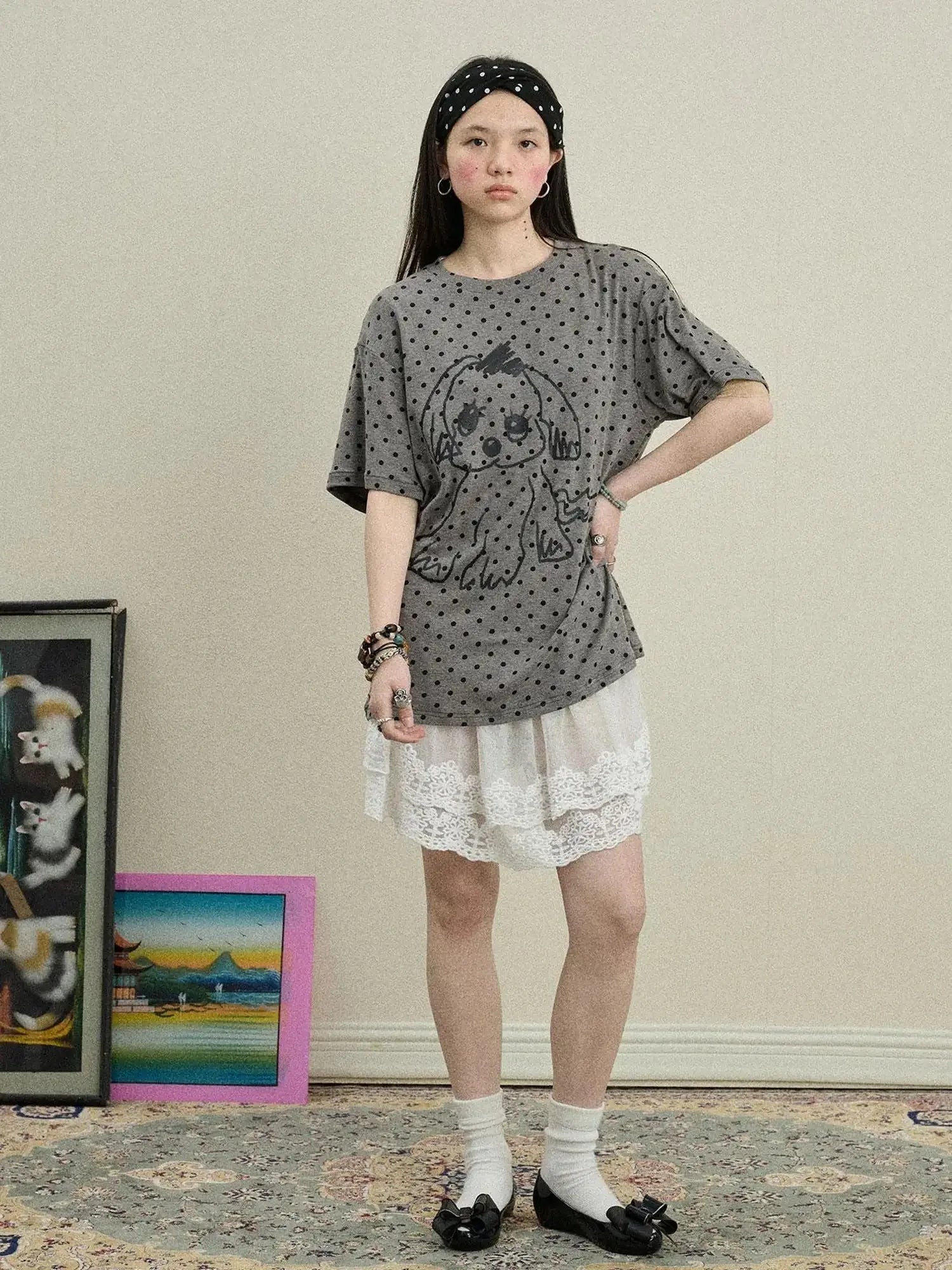 Toee Graphic Print Relaxed Fit Knit T Shirt