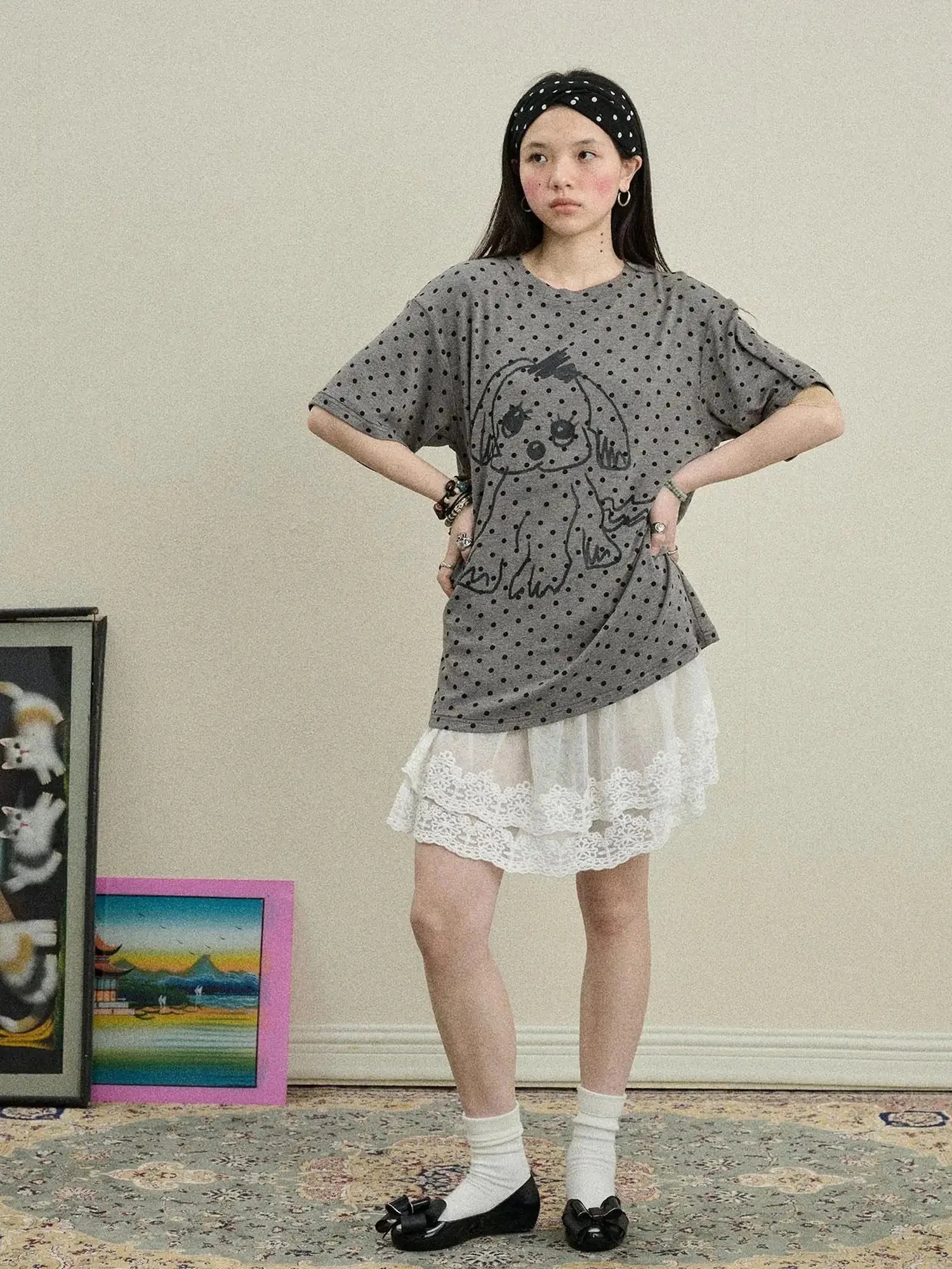 Toee Graphic Print Relaxed Fit Knit T Shirt
