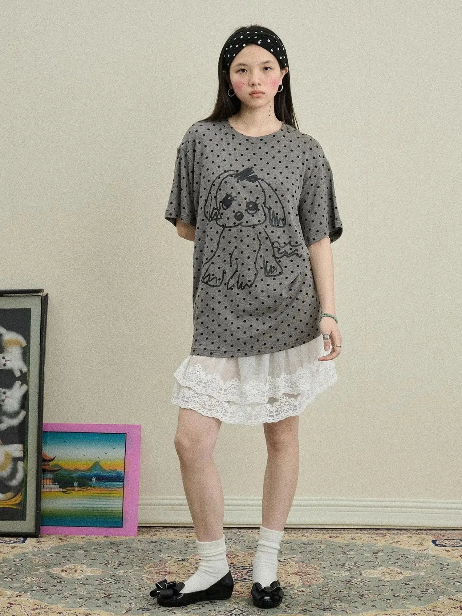 Toee Graphic Print Relaxed Fit Knit T Shirt