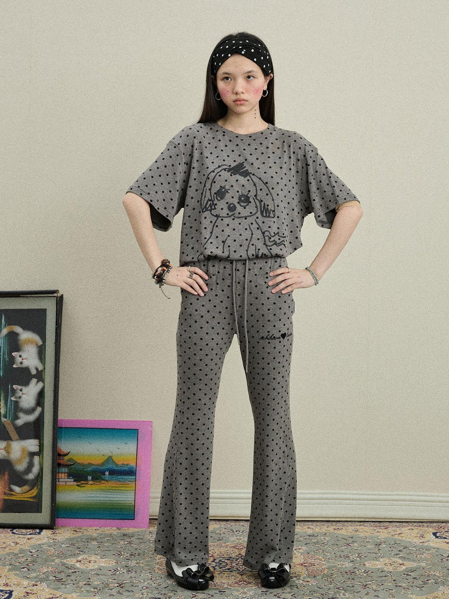 Achihara Toee Graphic Print Relaxed Fit Knit T Shirt