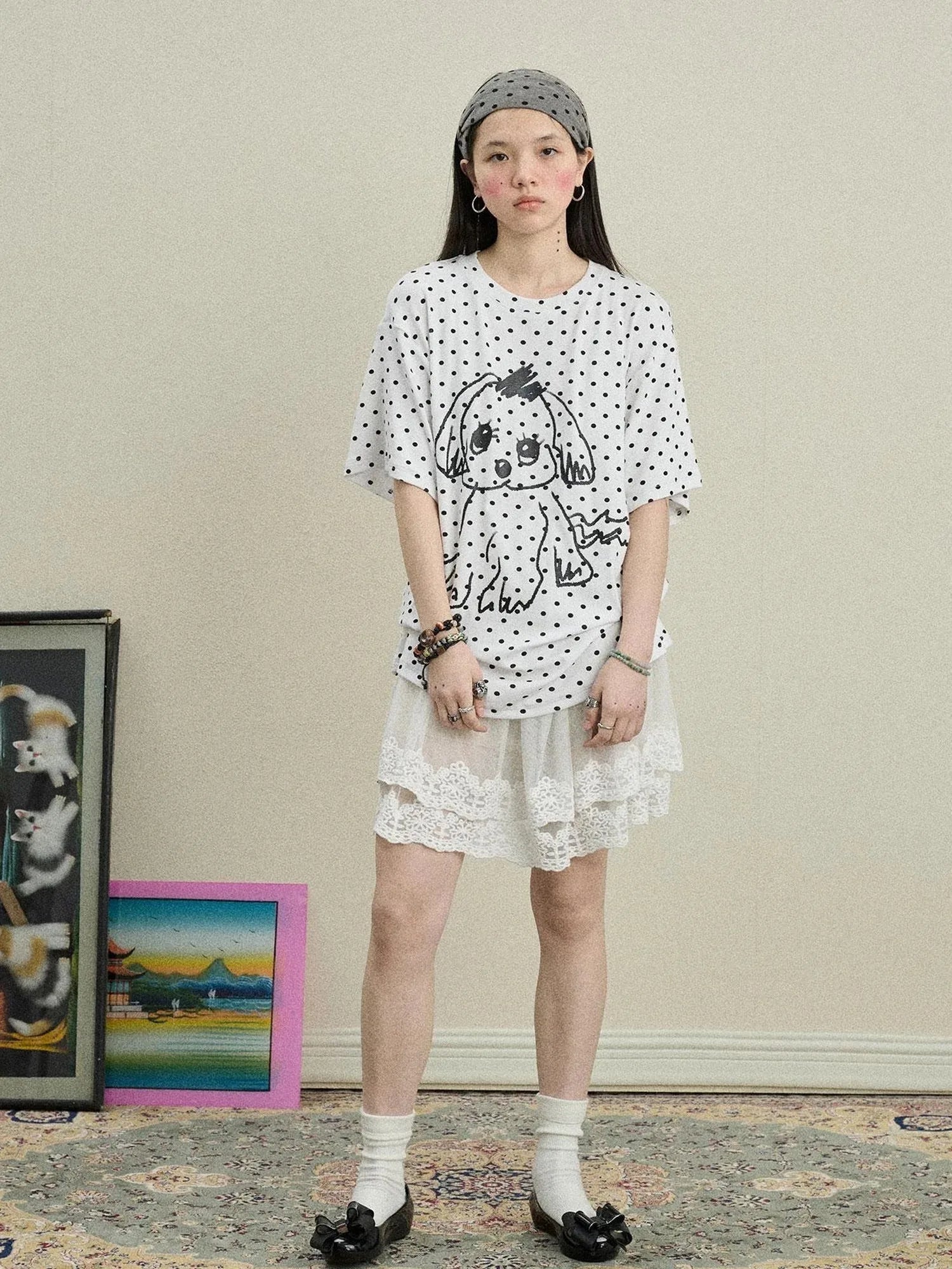 Toee Graphic Print Relaxed Fit Knit T Shirt