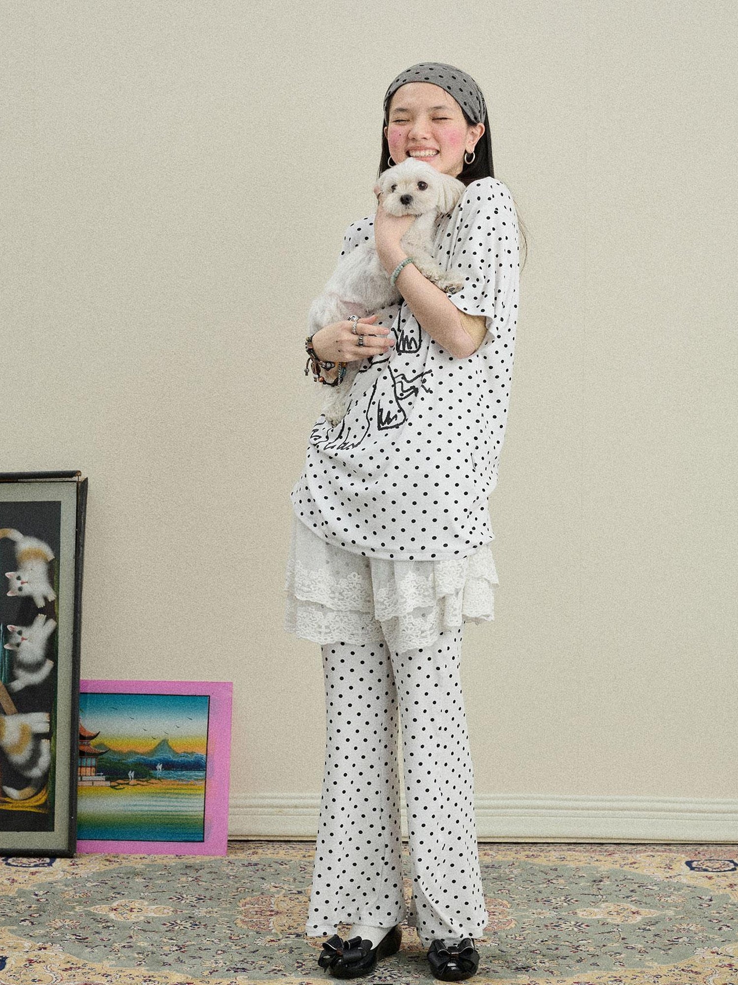 Achihara Toee Graphic Print Relaxed Fit Knit T Shirt