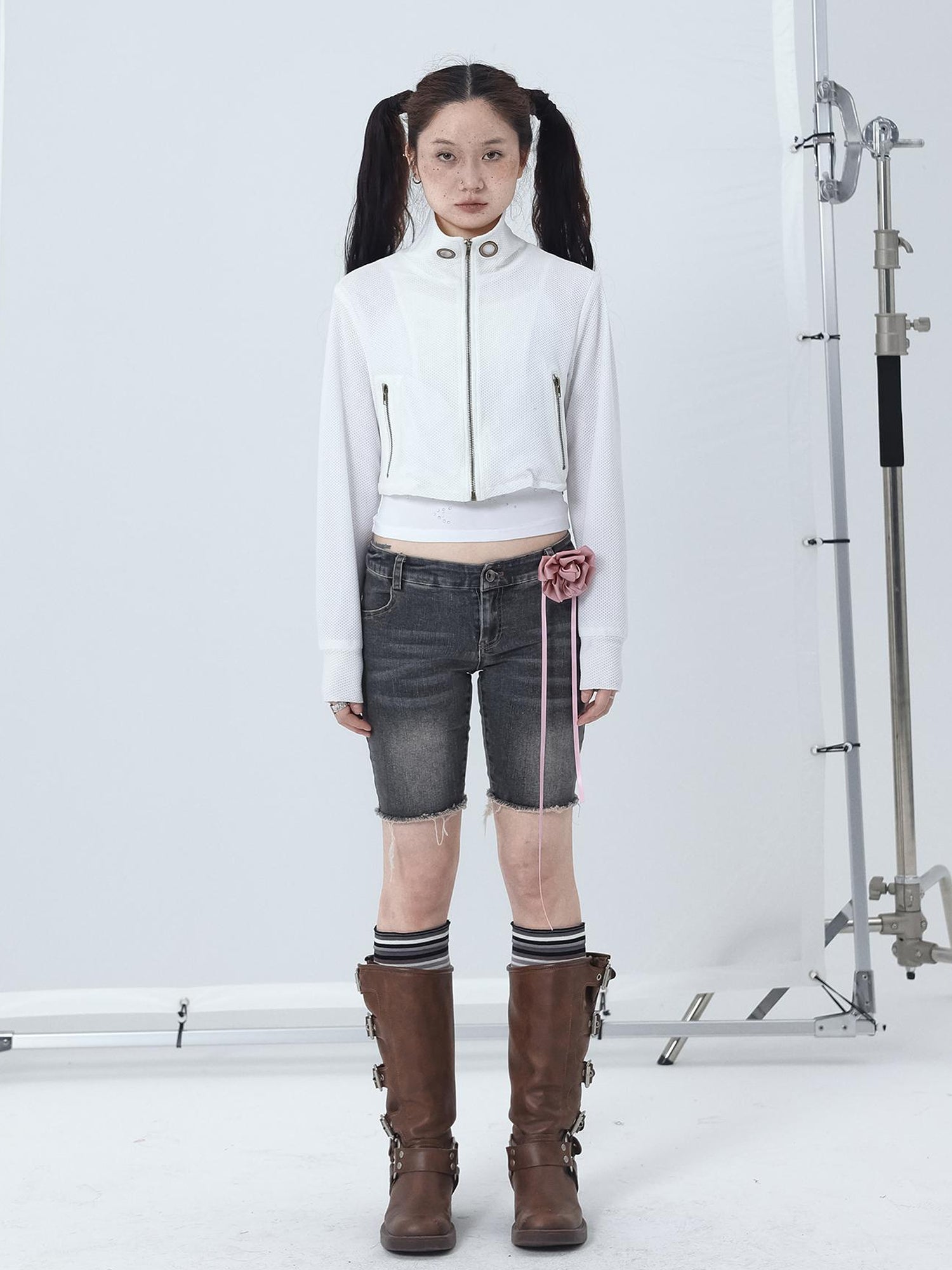 Achihara Tomboy Wash Denim Shorts