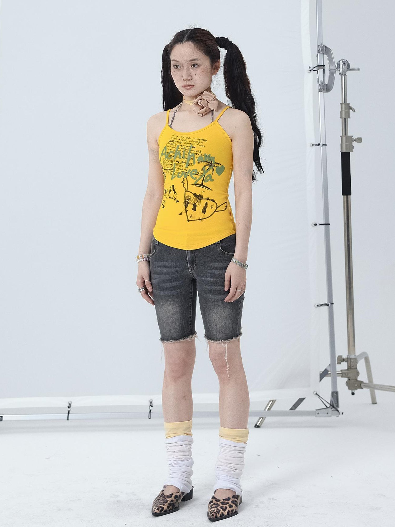 Achihara Tomboy Wash Denim Shorts