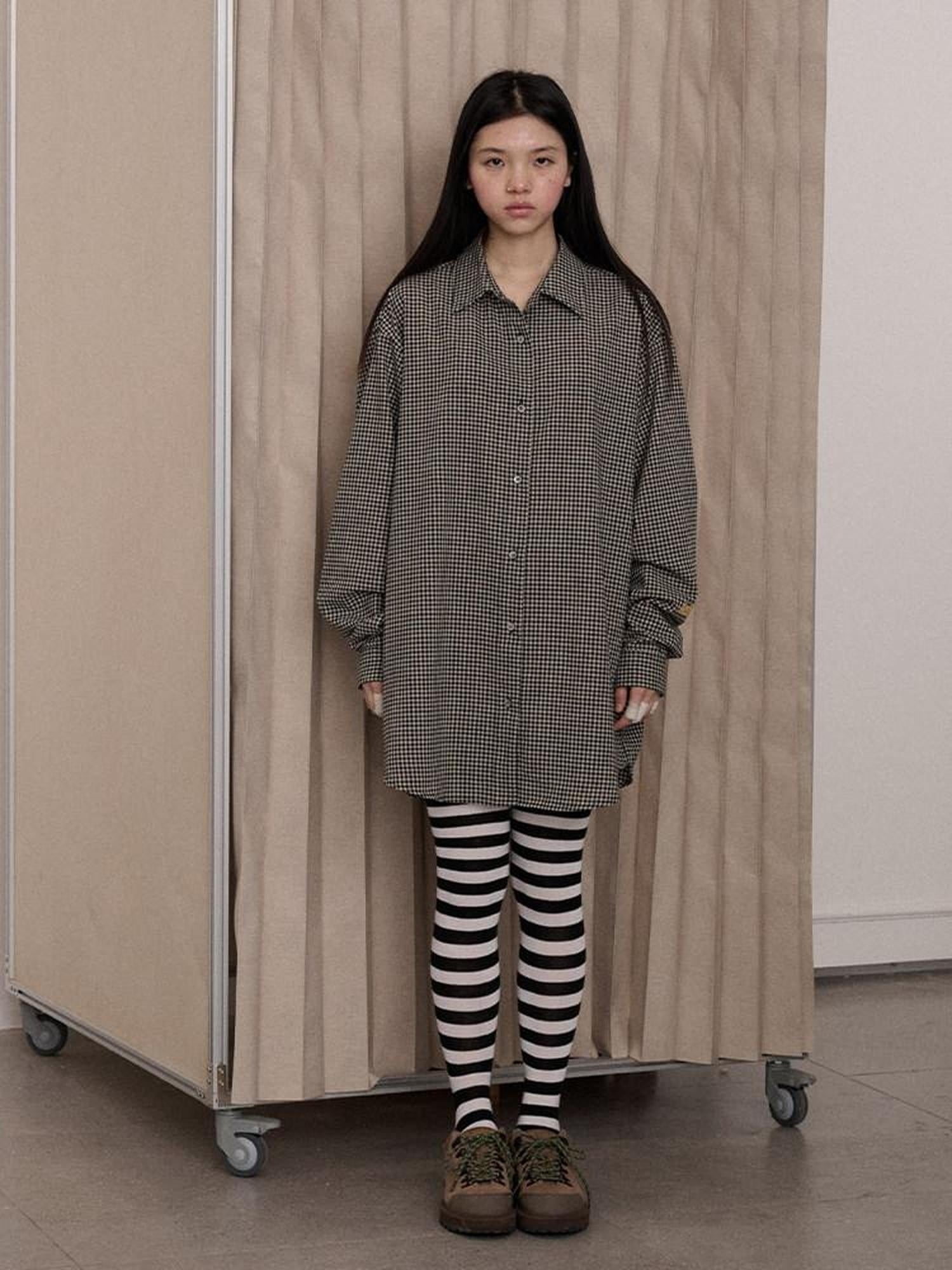 Achihara Ultralight Commuter Straight Midlength Plaid Lapel Longsleeve Shirts