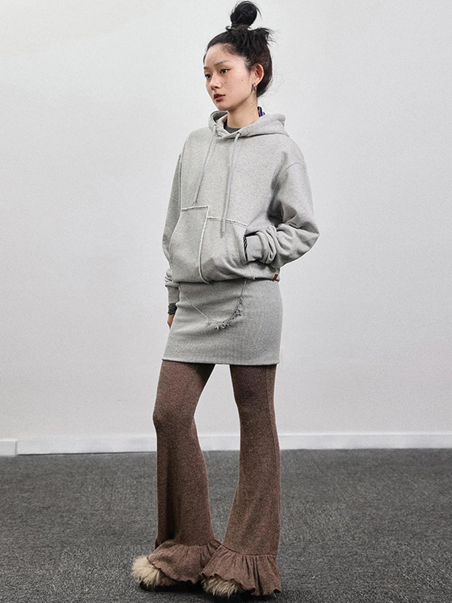 Unisex Cotton Spandex Slim Fit Sweater Dress V Neck T Shirt Long Sleeve