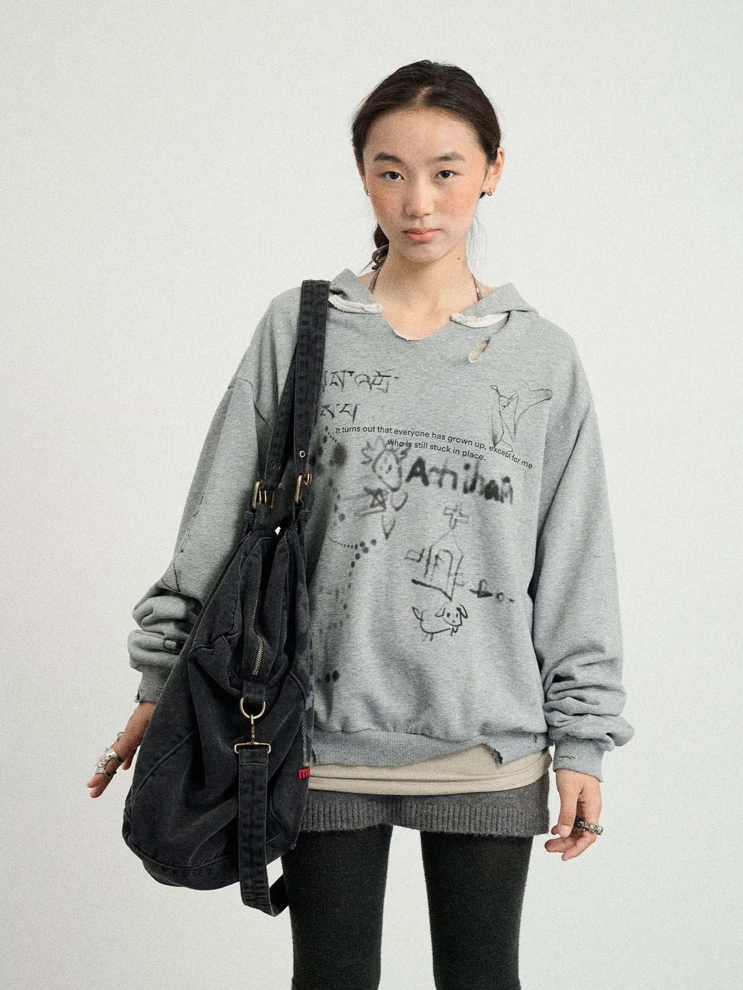 Utopia Distressed Hoodie