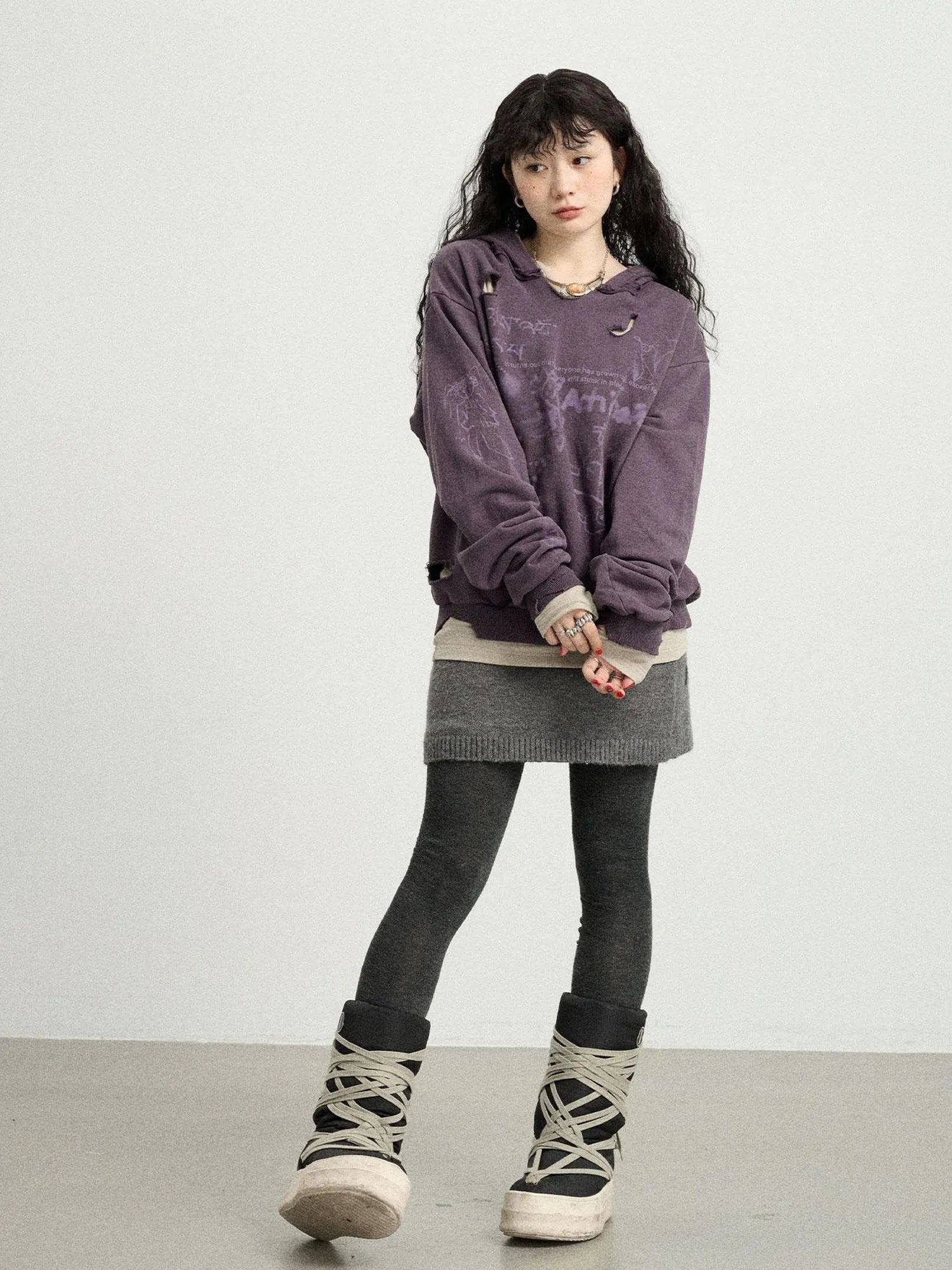Utopia Distressed Hoodie