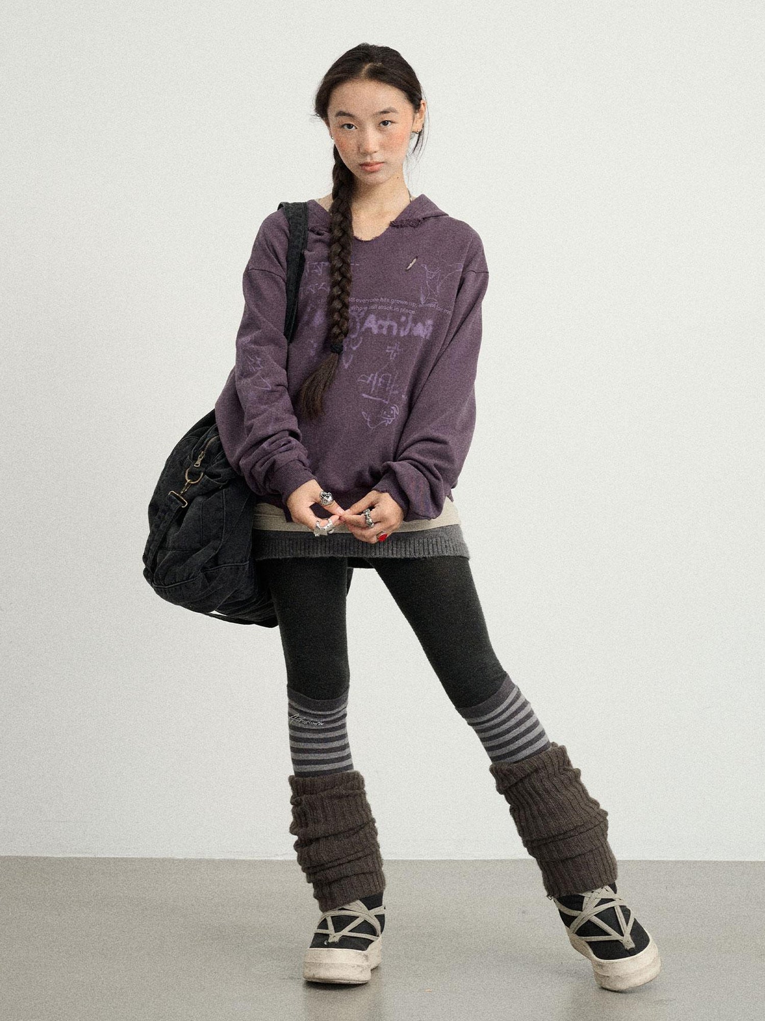 Achihara Utopia Distressed Hoodie