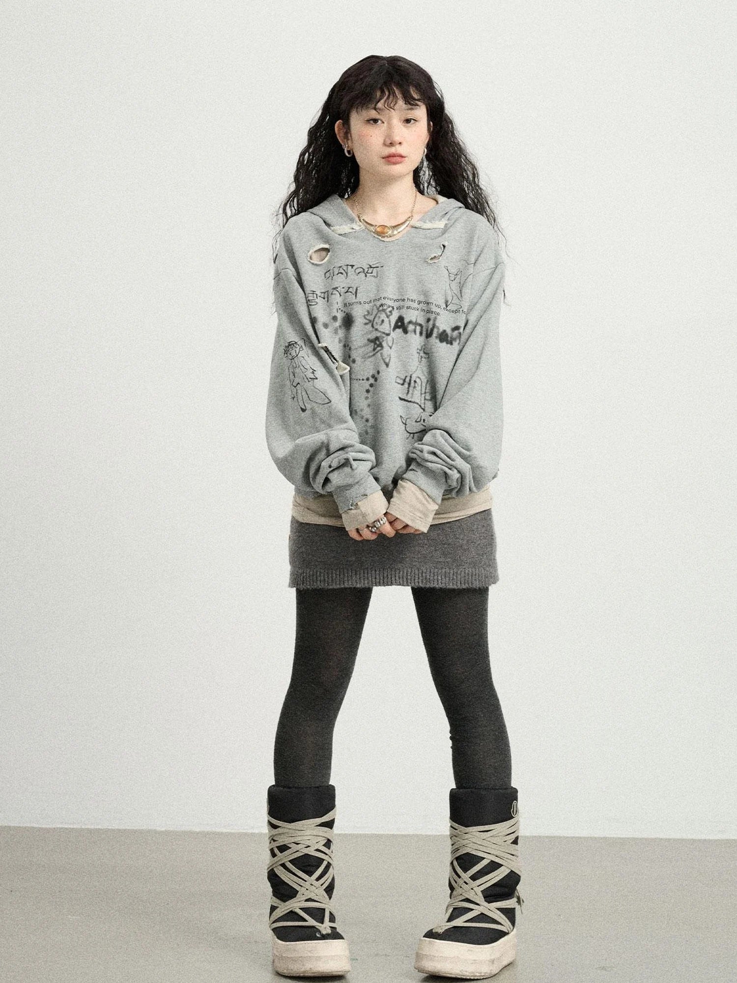 Utopia Distressed Hoodie