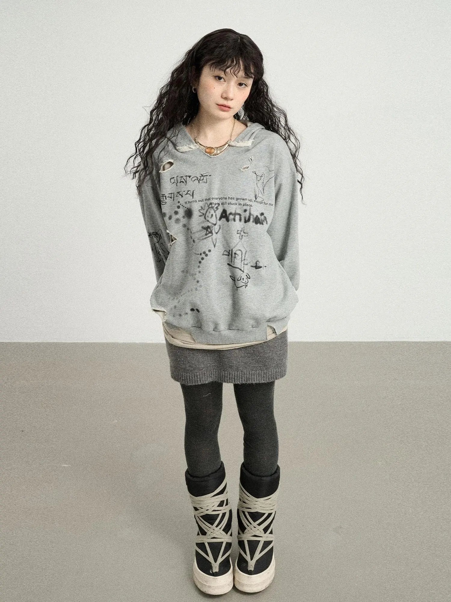 Utopia Distressed Hoodie
