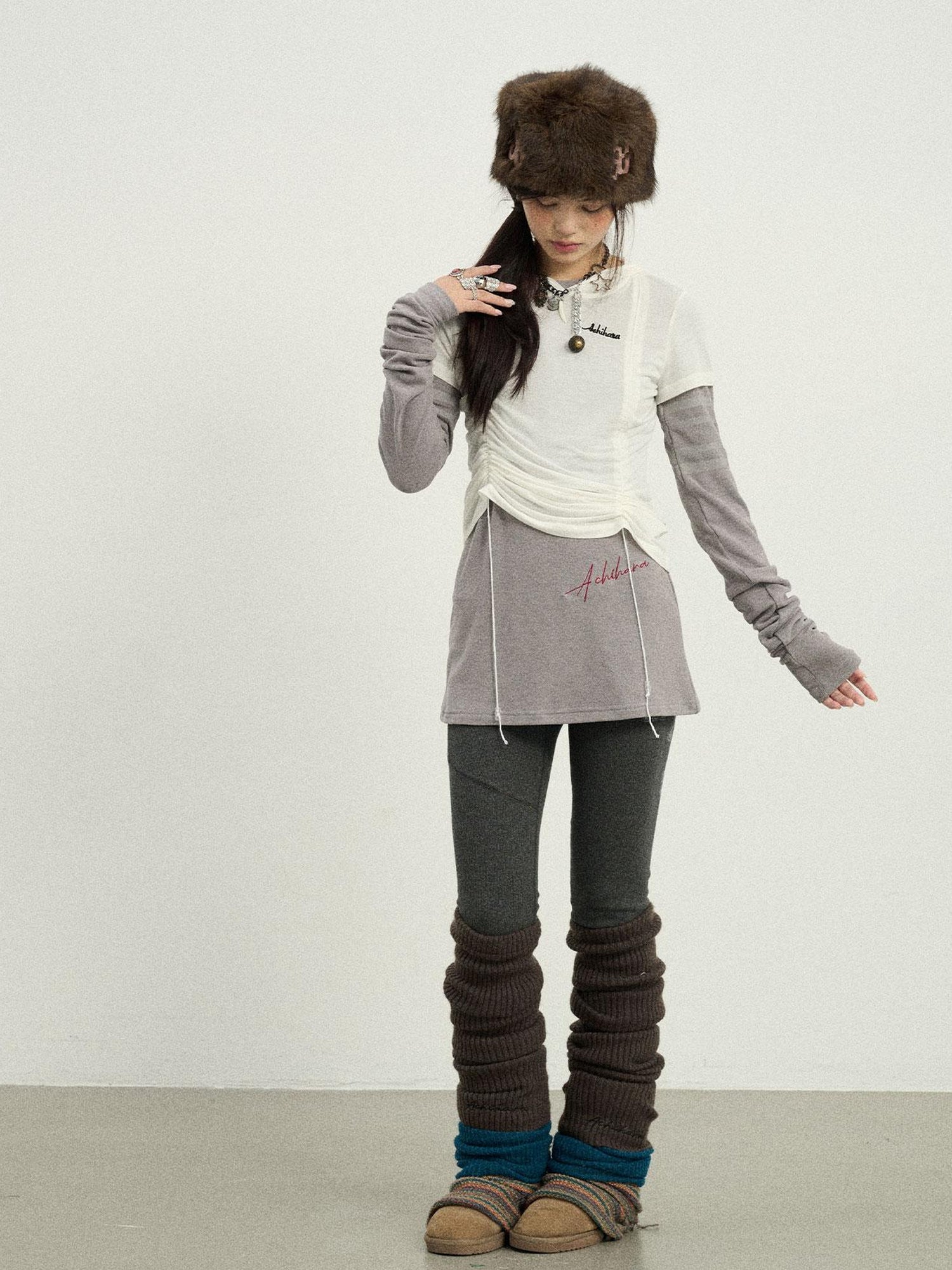 Achihara Versatile Drawstring Tee For Year Round Layering
