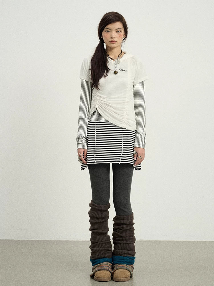 Achihara Versatile Drawstring Tee For Year Round Layering-5