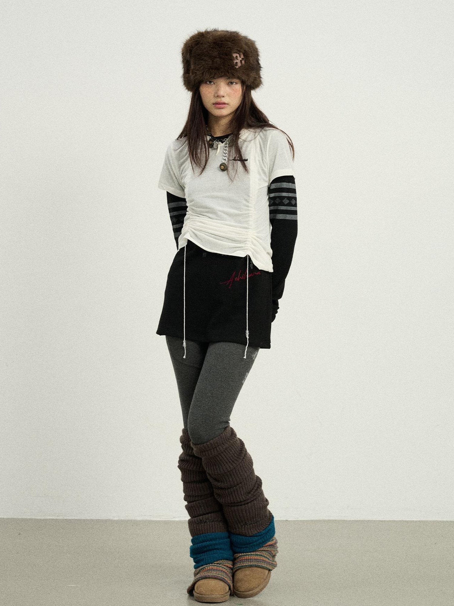 Achihara Versatile Drawstring Tee For Year Round Layering