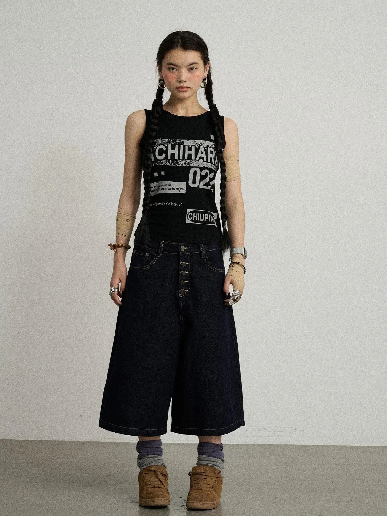 Vintage Pixel Print Summer Vest