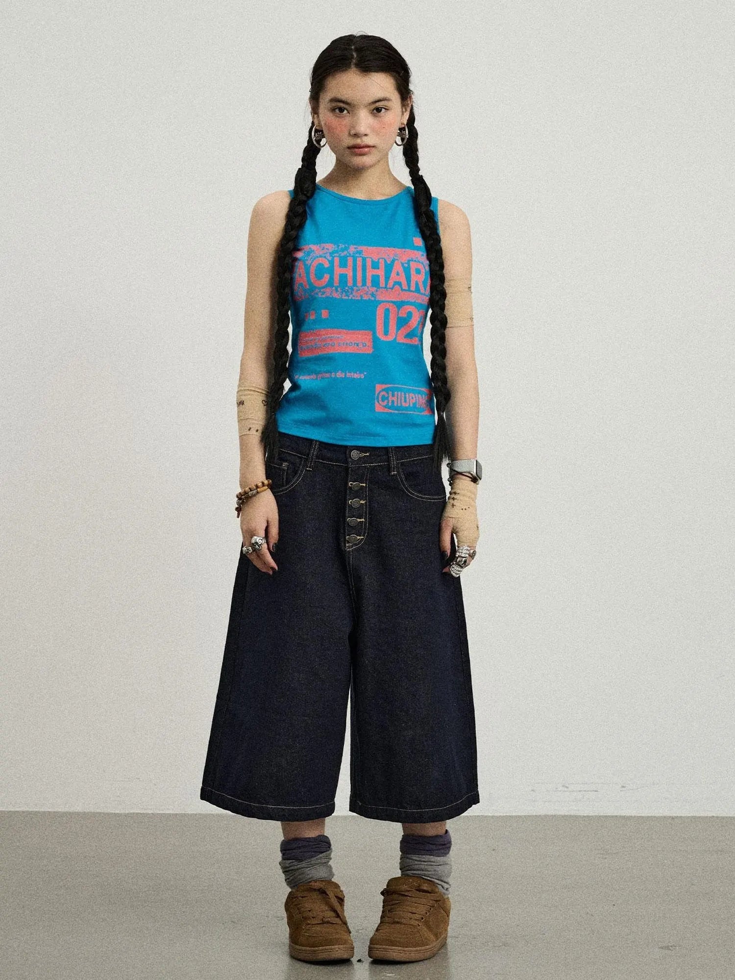 Vintage Pixel Print Summer Vest