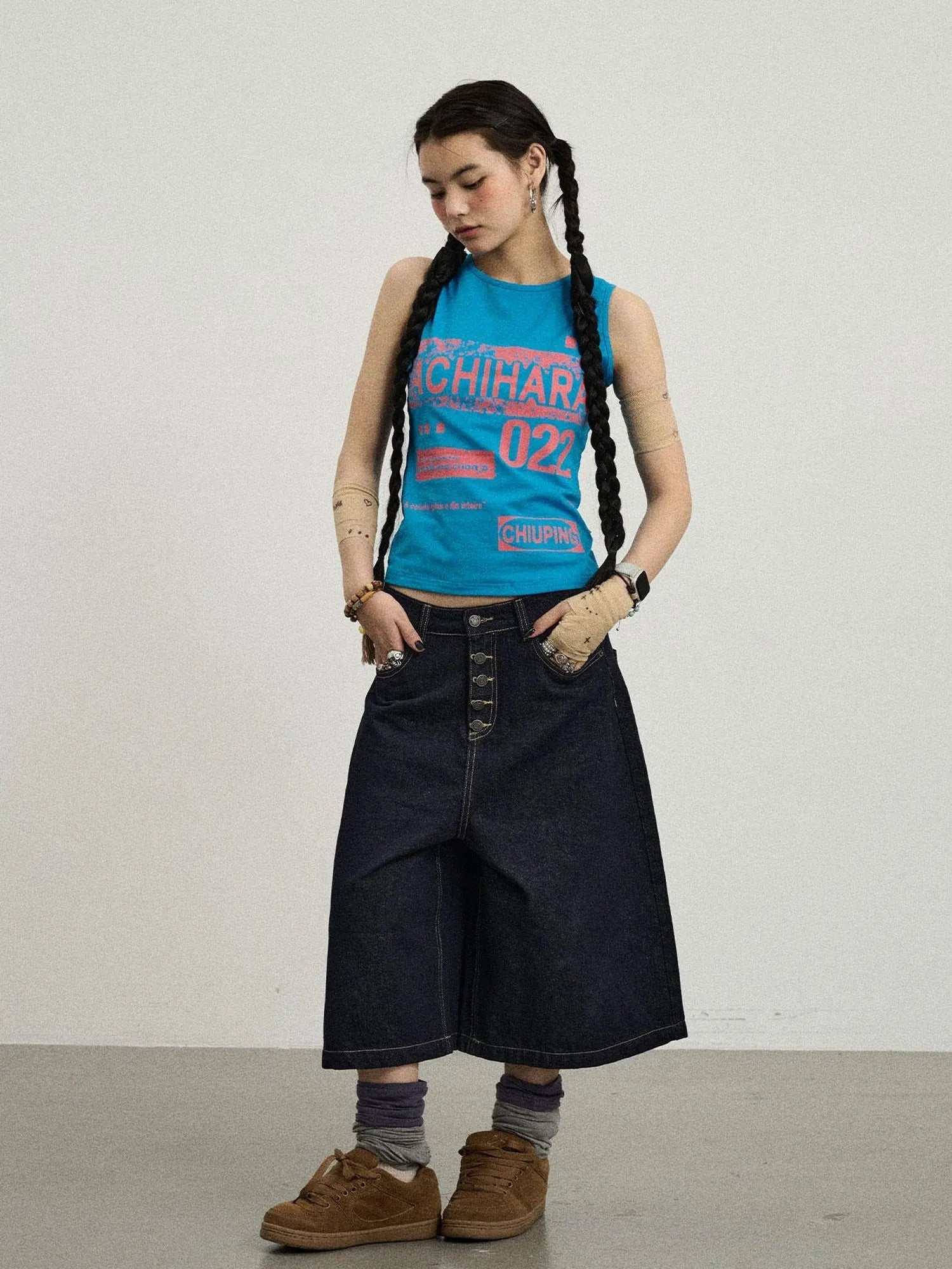 Vintage Pixel Print Summer Vest