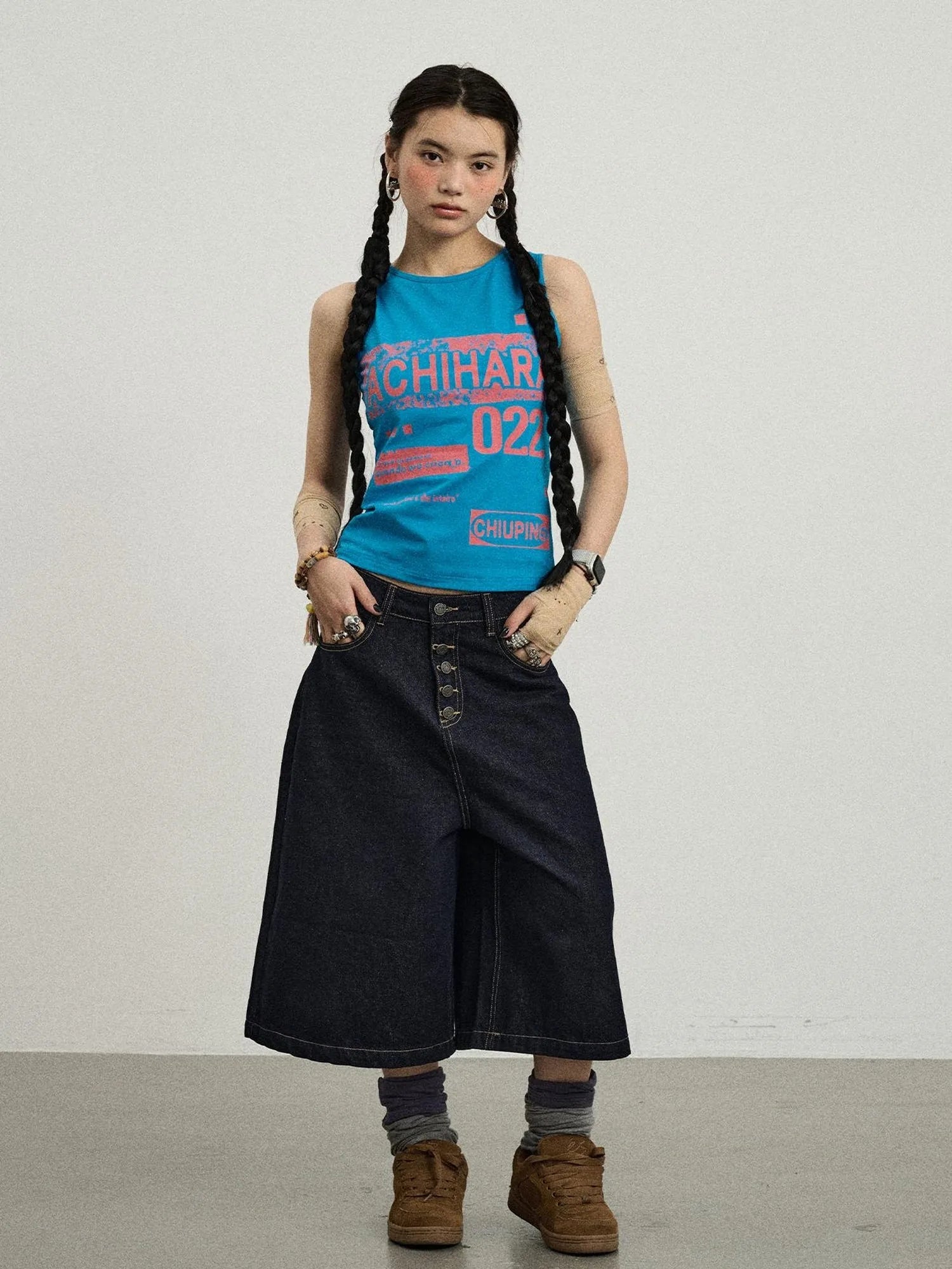 Vintage Pixel Print Summer Vest
