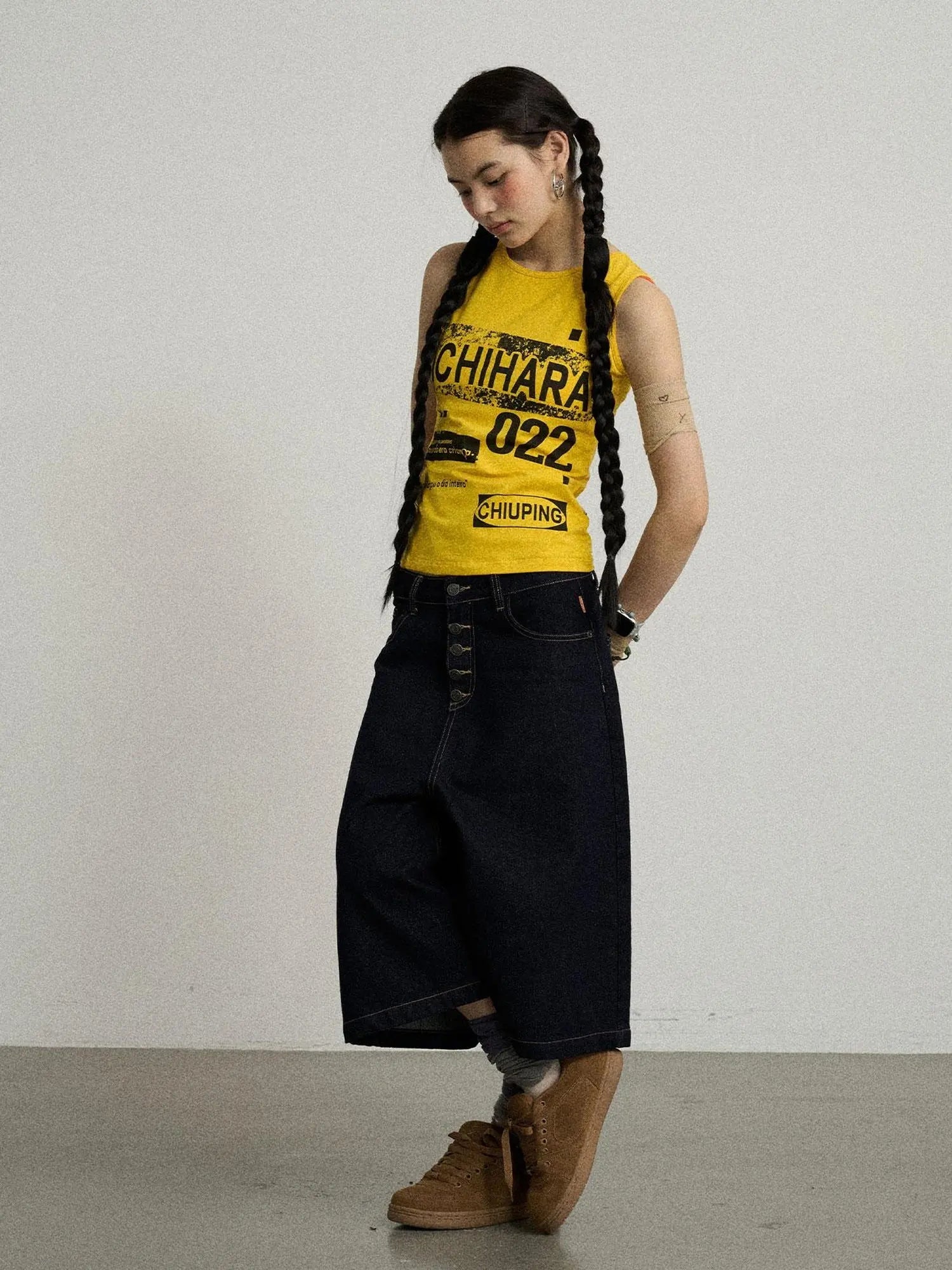 Vintage Pixel Print Summer Vest