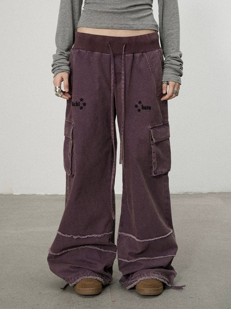 Achihara Vintage Star Work Pants With Adjustable Cuffs-1