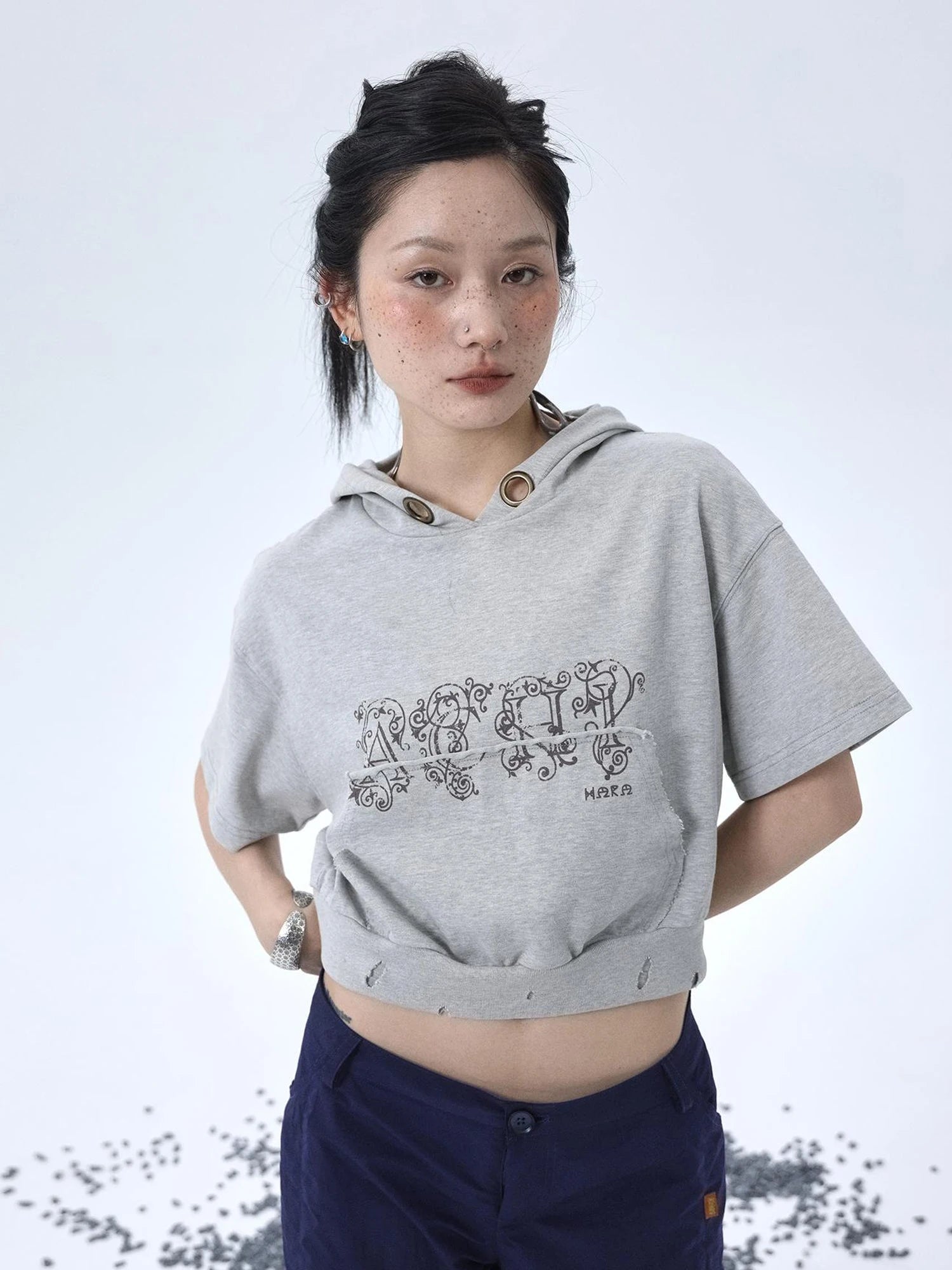 Vintage Washed Cotton Hoodie Tee