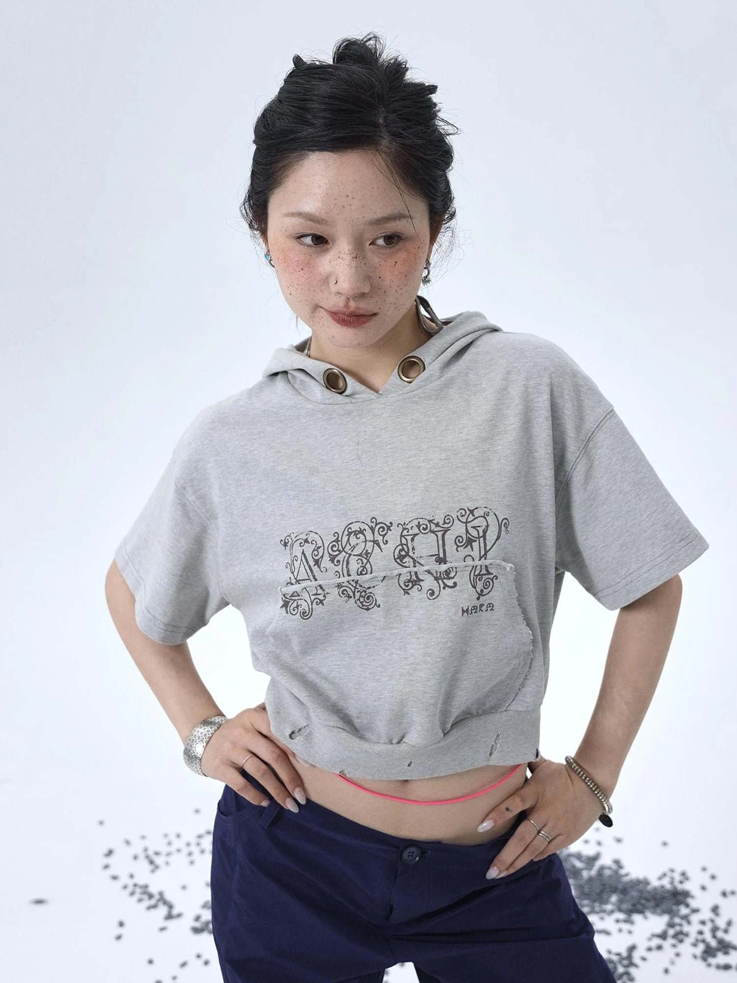Vintage Washed Cotton Hoodie Tee