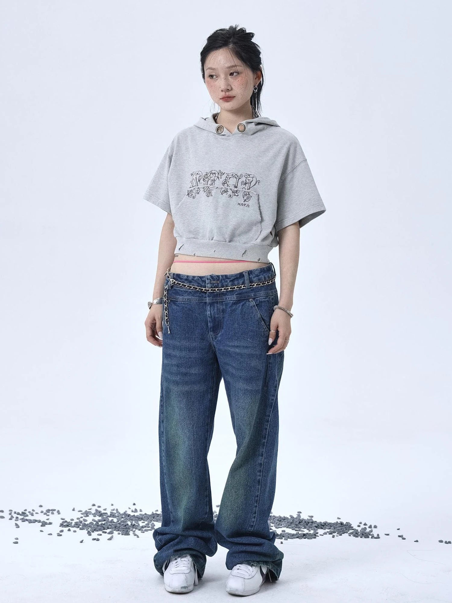 Vintage Washed Cotton Hoodie Tee
