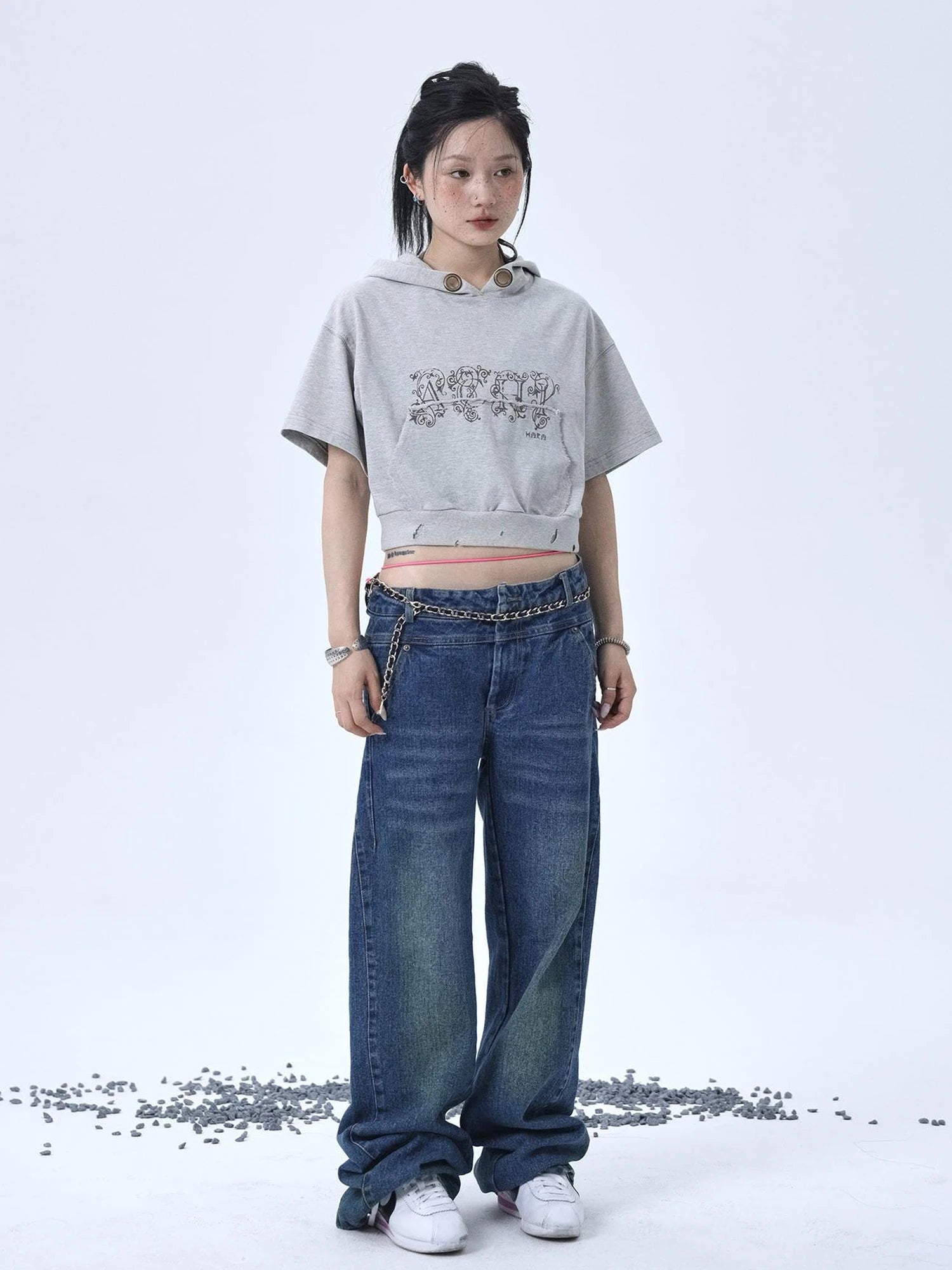 Vintage Washed Cotton Hoodie Tee