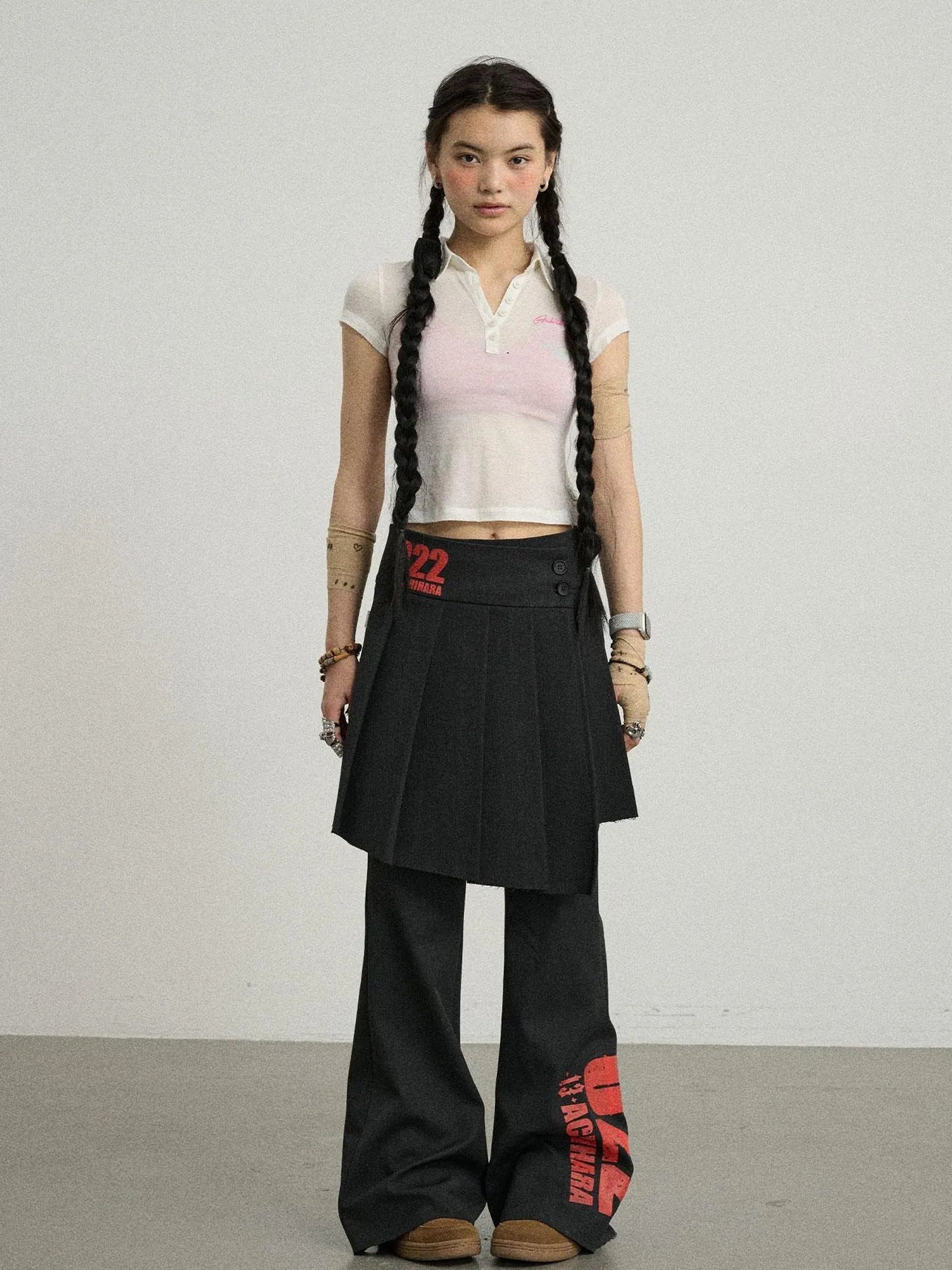 Volcanic Sculpture Pleated Skirt
