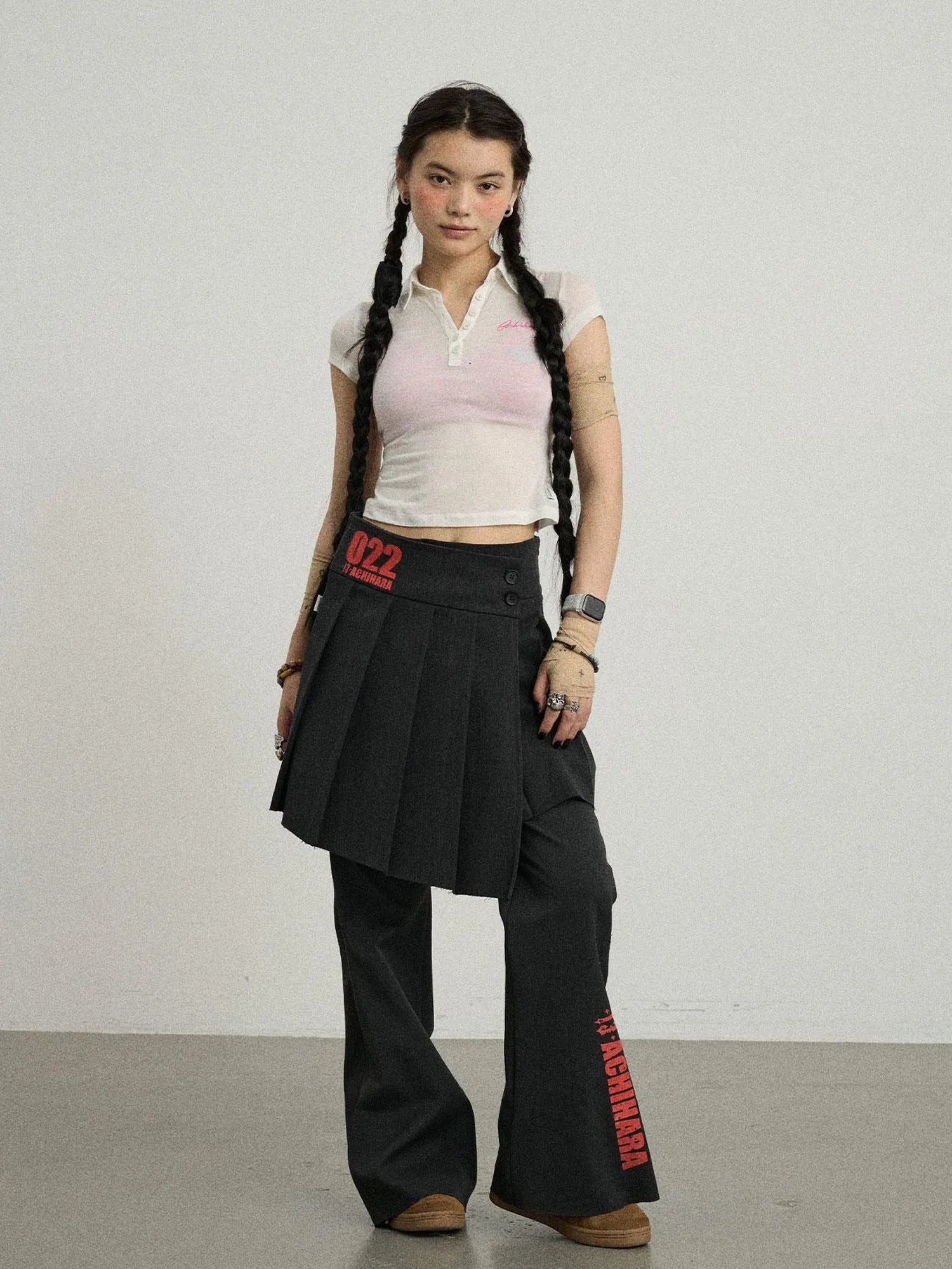 Volcanic Sculpture Pleated Skirt